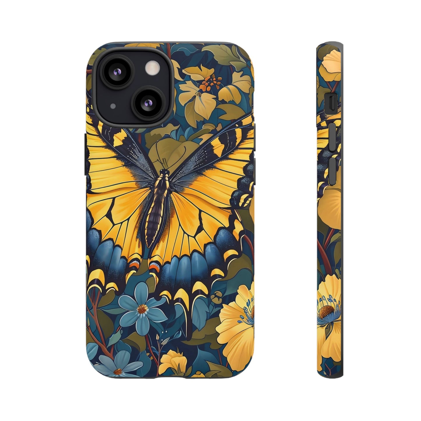 Colorful Butterfly Phone Case, Floral Design, Tough Cases, Protective Cover, Gifts for Nature Lovers, Birthday Present