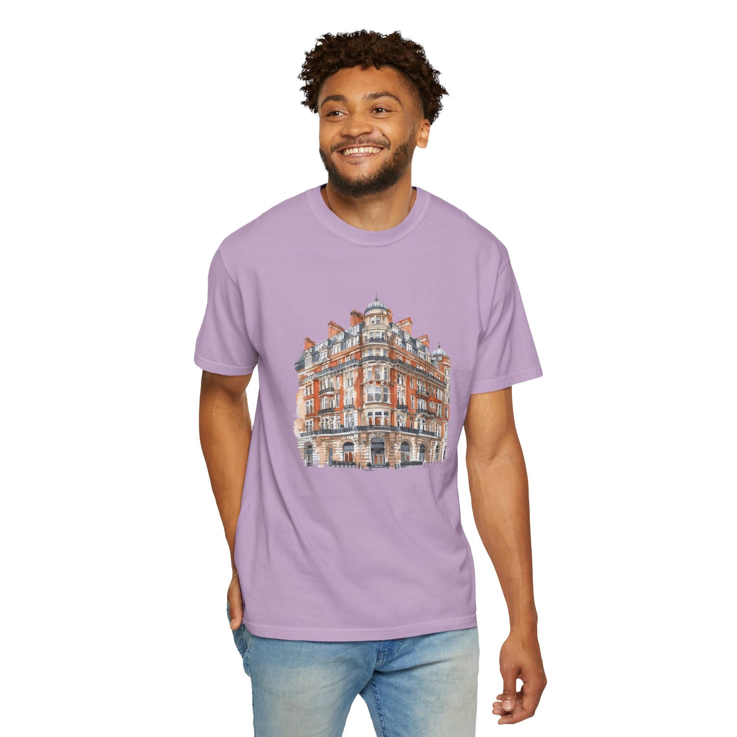 Unisex Garment-Dyed T-shirt - Classic British Architecture Historic Building