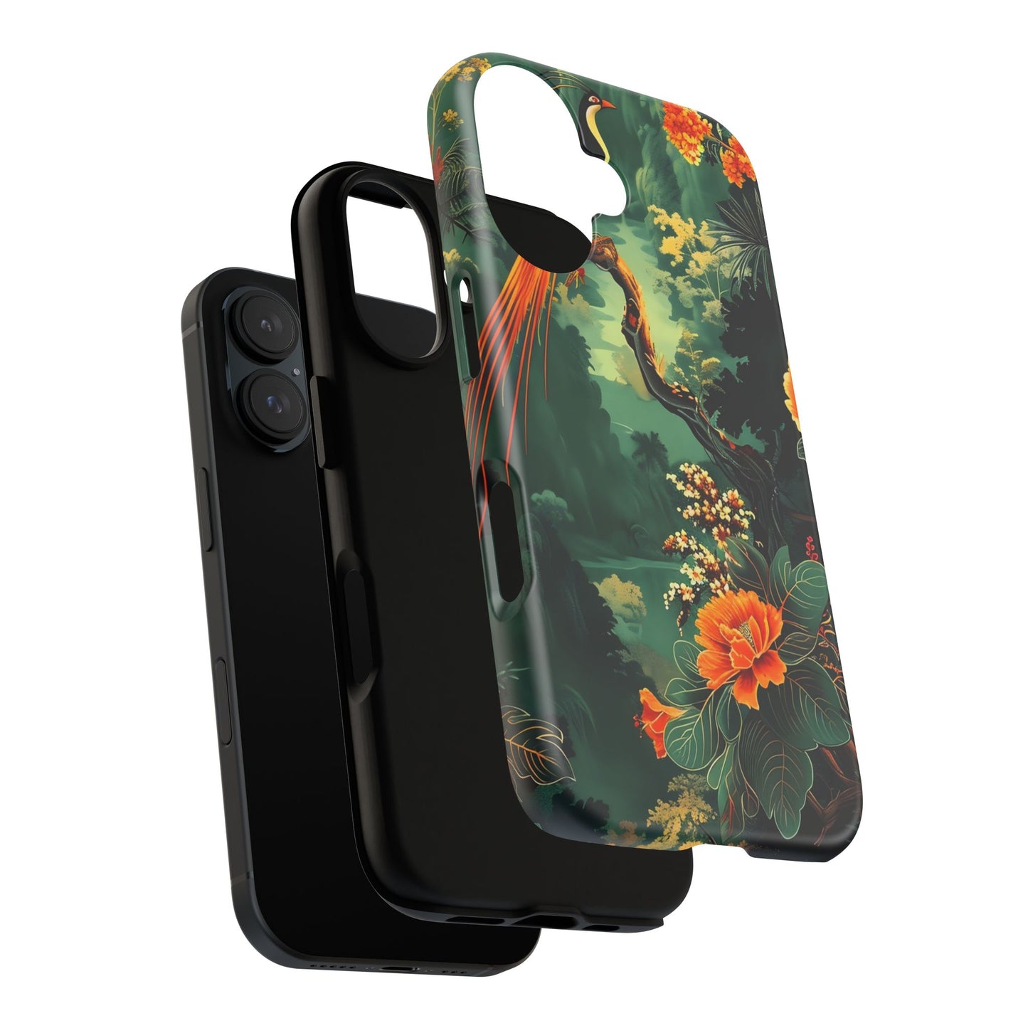 Tropical Phone Case - Colorful Floral Design, Phone Cover for Nature Lovers, Gift for Friends, iPhone & Android Compatible, Boho Style