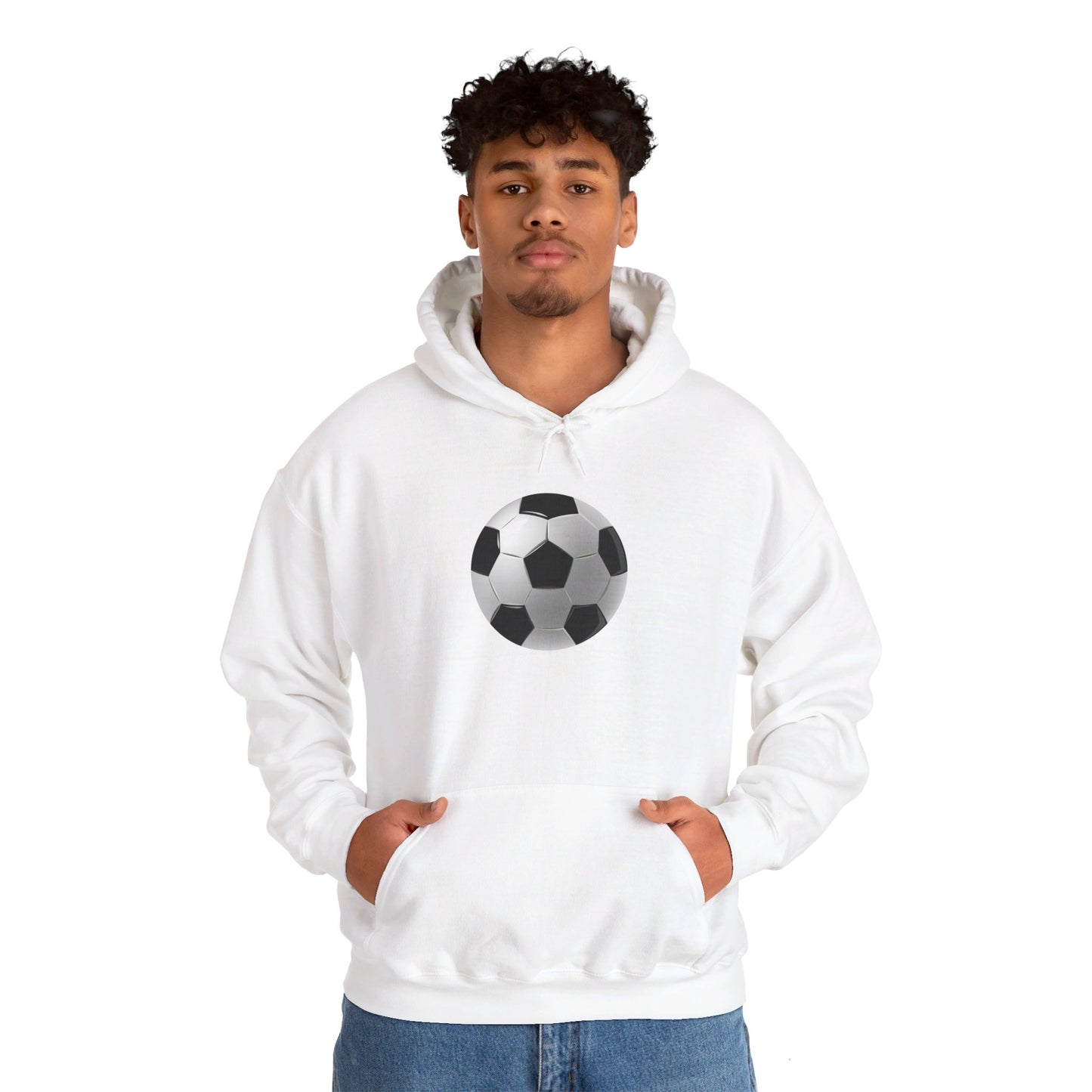 Dynamic Football Design - Sports Passion and Energetic Unisex Heavy Blend™ Hooded Sweatshirt