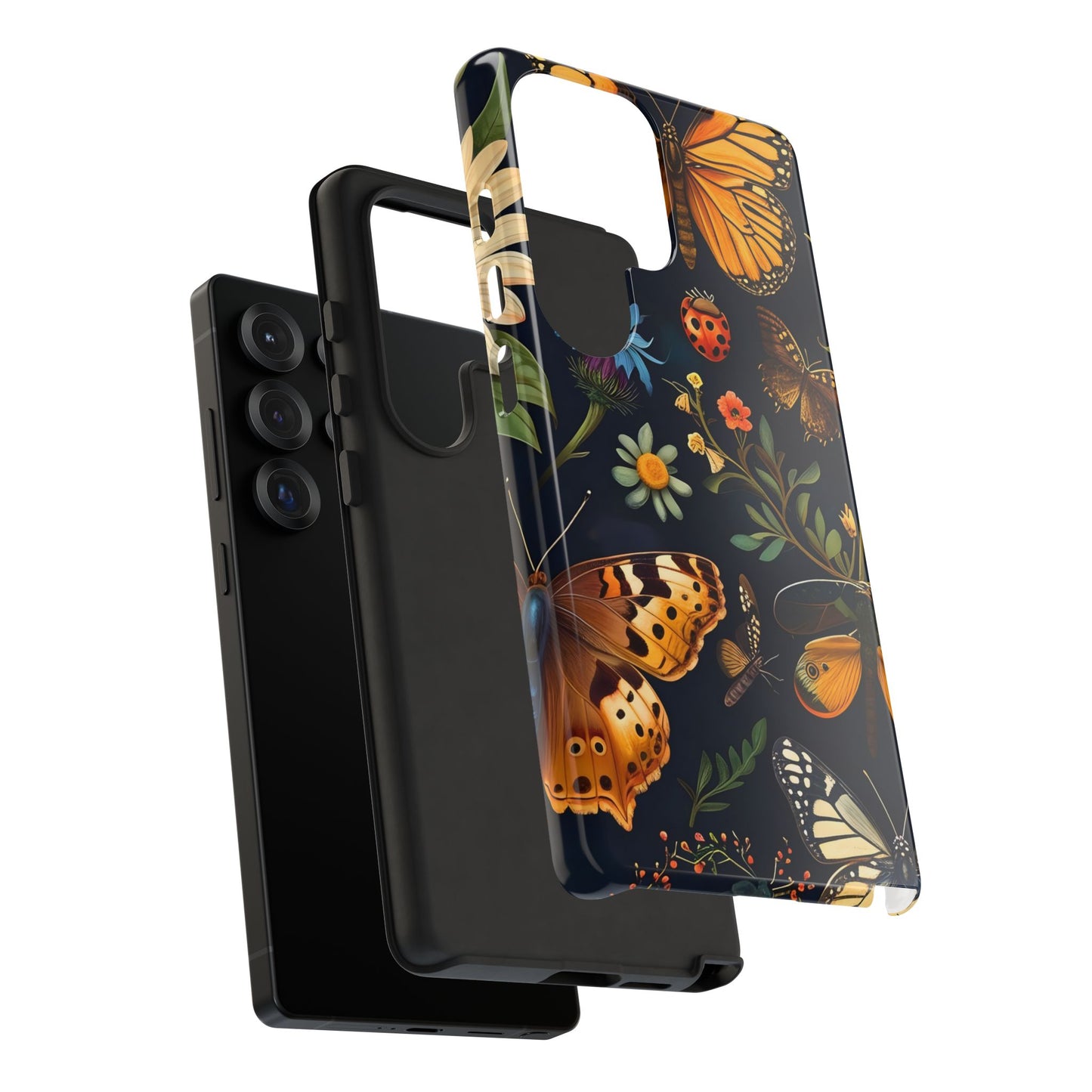 Nature-Inspired Phone Case | Floral Butterfly Design, Tough Phone Cover, Gift for Nature Lovers, Cute Butterfly Case, Home Decor
