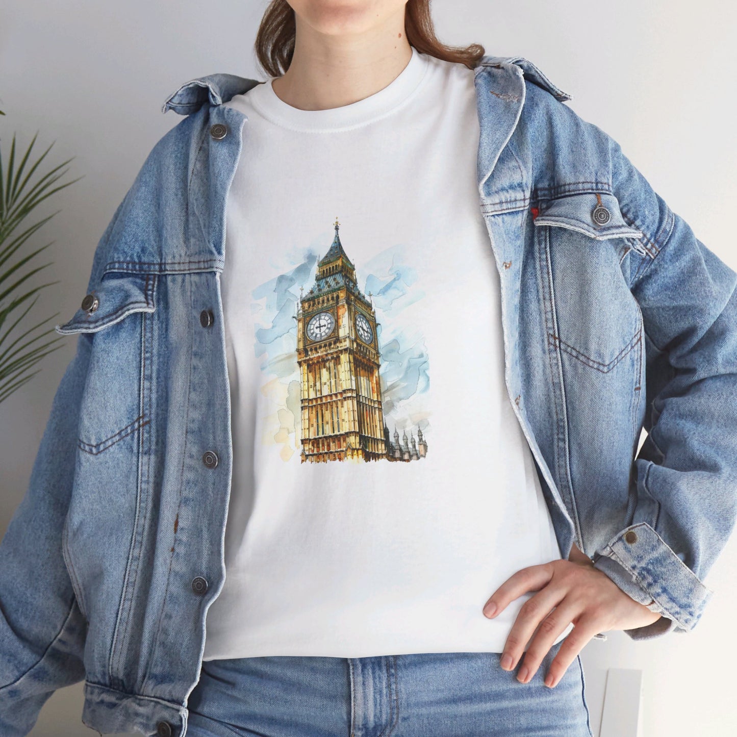 London Clock Tower - Iconic Big Ben Trendy Unisex Heavy Cotton T-Shirt