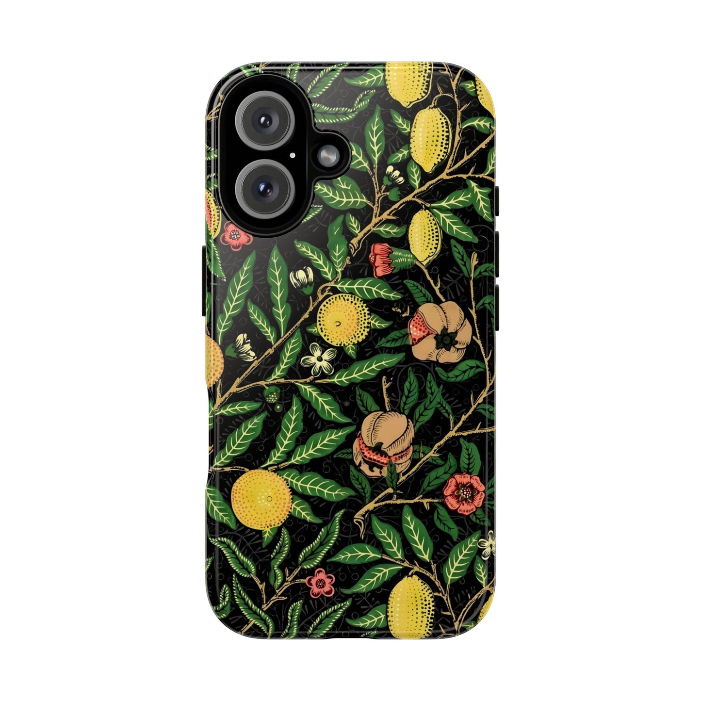 Tough Cases Phone Case, Floral Phone Cover, Tough Phone Protection, Gift for Plant Lovers, Black Background, Eco-Friendly Design