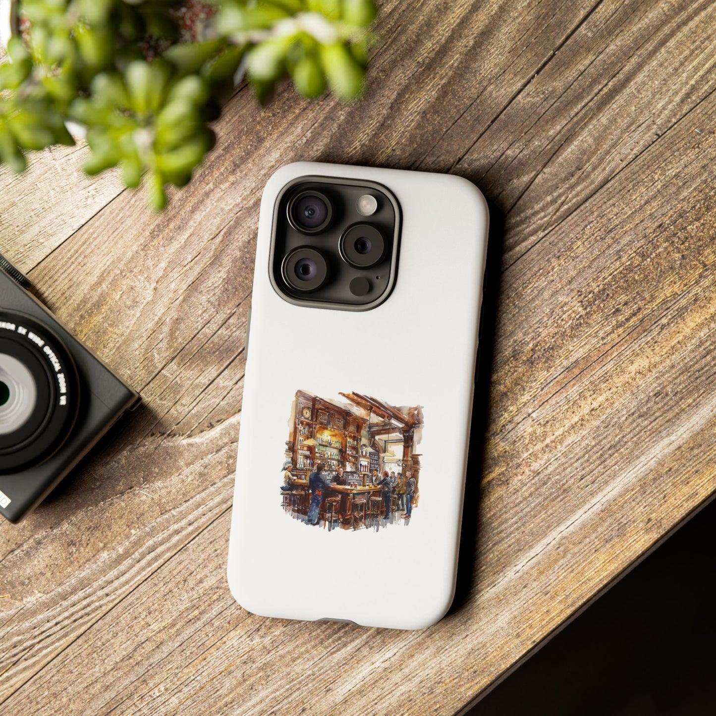 Artistic Phone Case - Cozy Bar Scene Design
