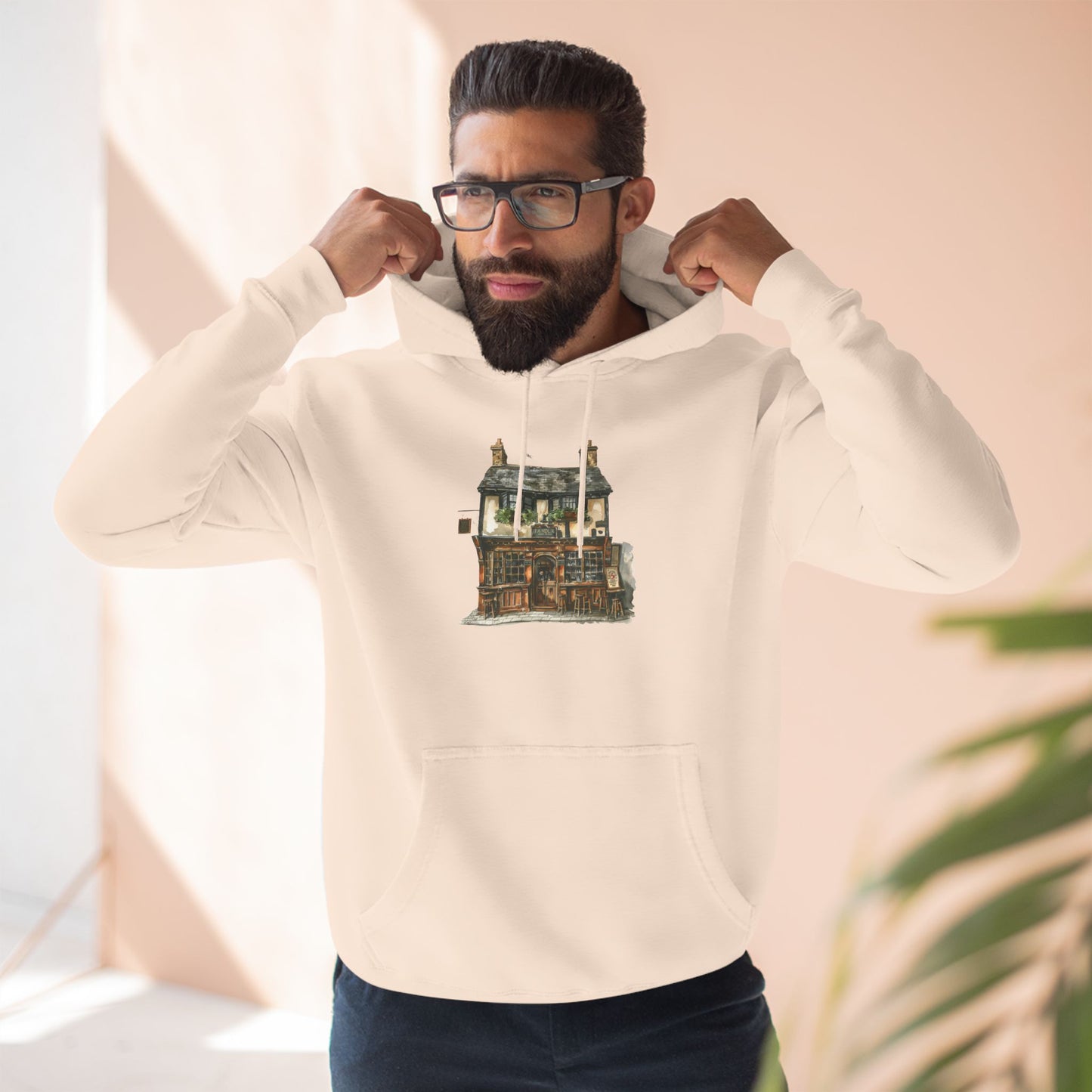 Three-Panel Fleece Hoodie - Elegant British Historic House