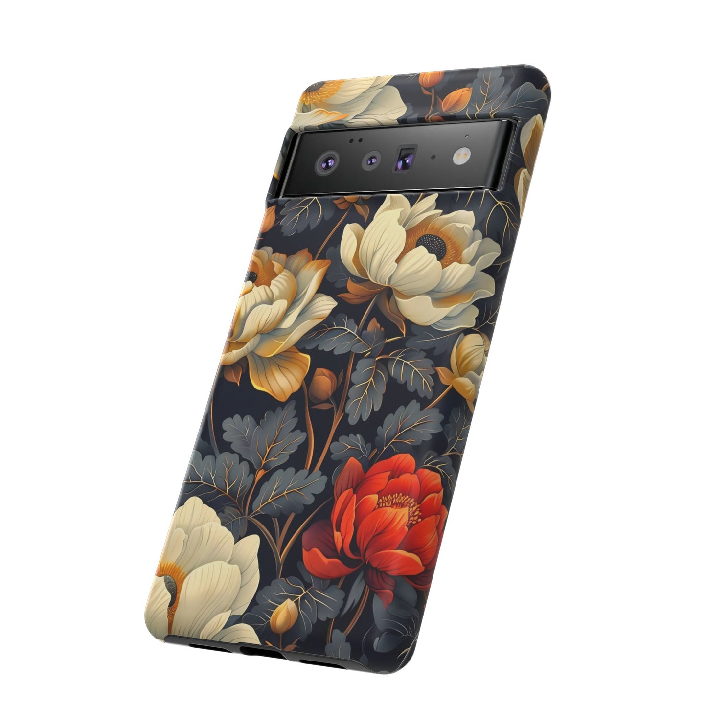 Floral Phone Case - Tough Cases, Stylish Mobile Cover, Flower Design, Holiday Gift, Trendy Accessory, Eco-Friendly Case