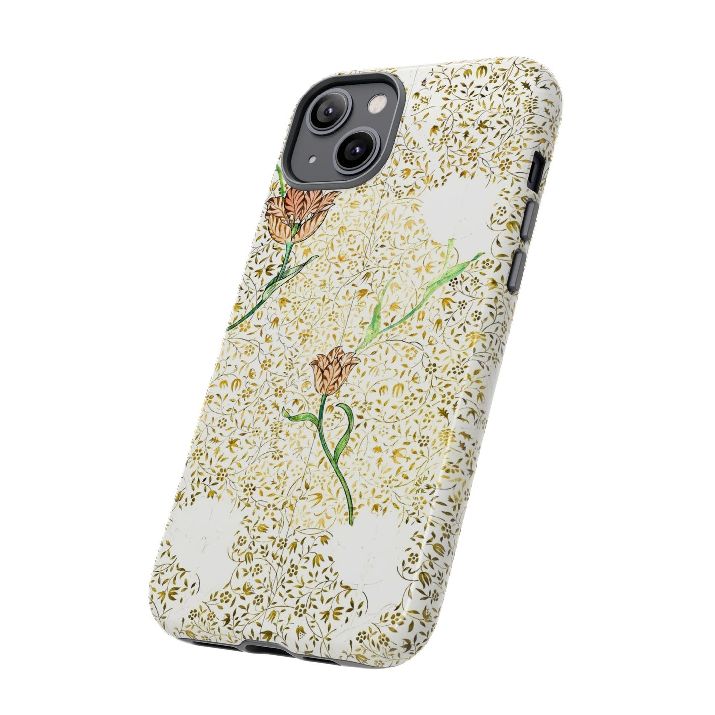Elegant Floral Phone Case, Tough Cases for iPhone, Stylish Smartphone Cover, Protection with Floral Art, Unique Gift for Her