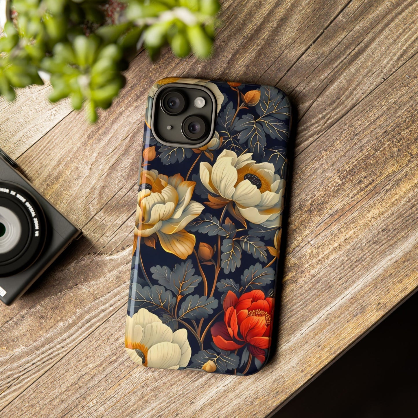 Floral Phone Case - Tough Cases, Stylish Mobile Cover, Flower Design, Holiday Gift, Trendy Accessory, Eco-Friendly Case