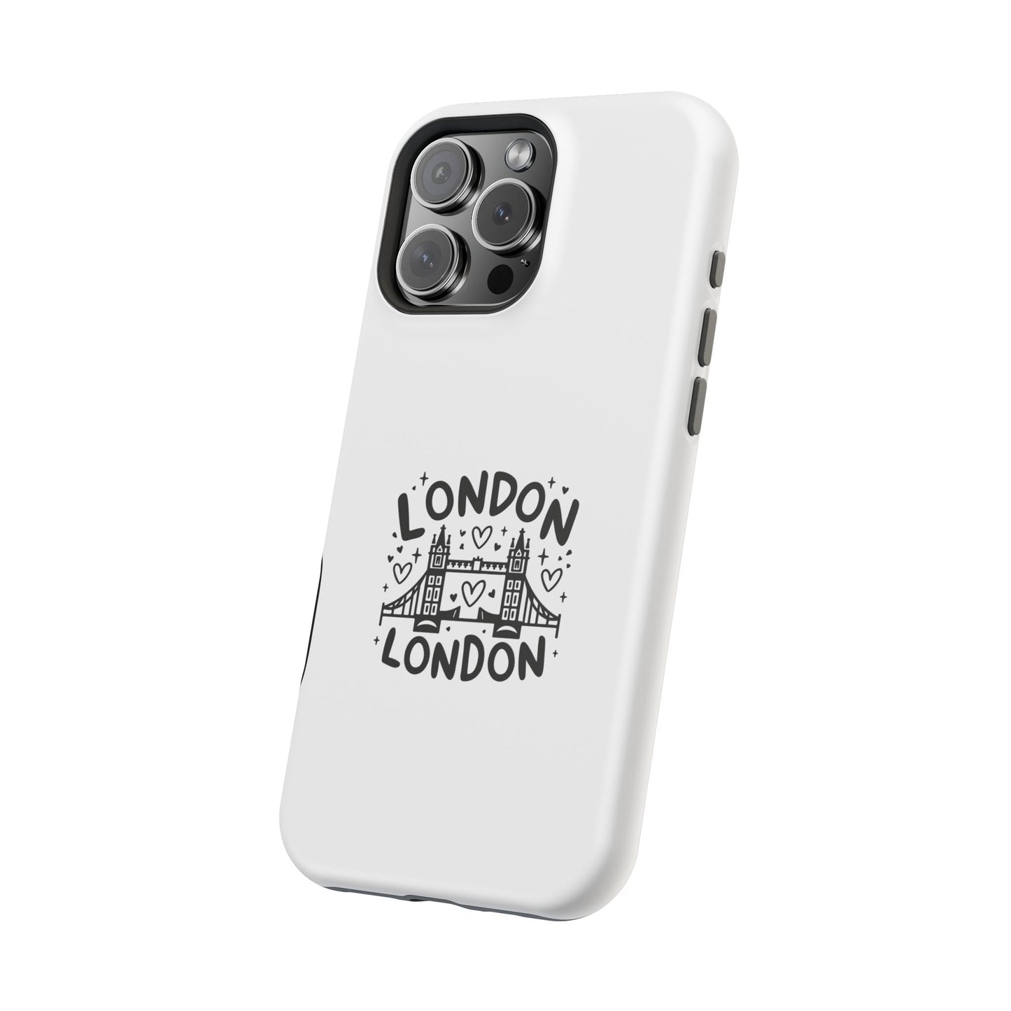 London-Themed Magnetic Phone Case, Cute Phone Cover, Trendy Gift for Travelers, City Lovers, Unique Accessory for iPhone