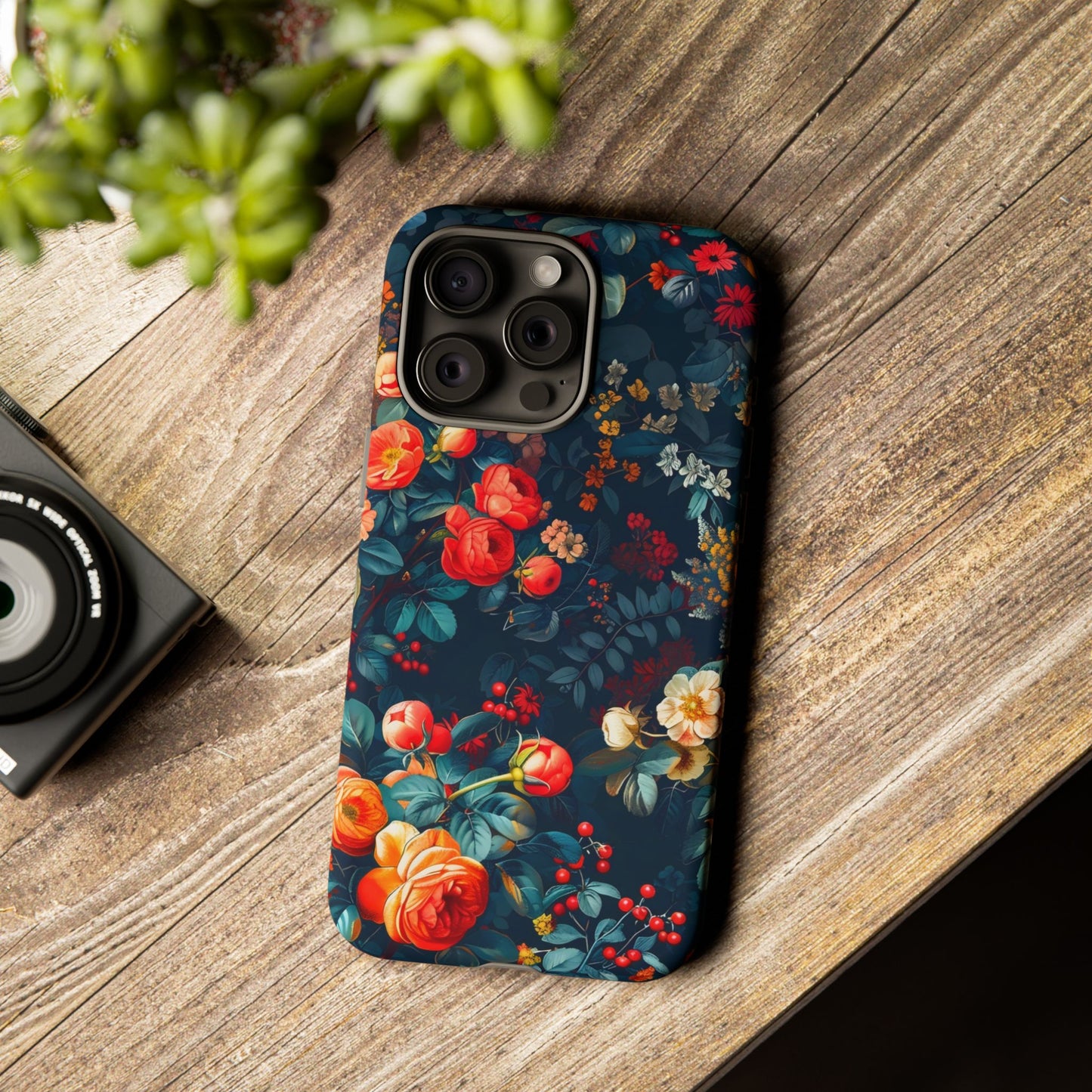 Floral Phone Case - Tough Cases, iPhone Protection, Elegant Floral Design, Gift for Her, Stylish Tech Accessory