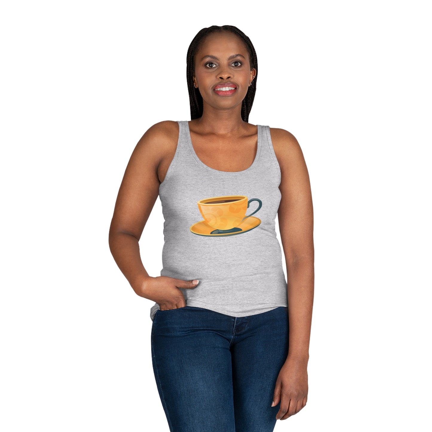 Women's Tank Top - Elegant British Tea Cup - Classic Tea Time Style