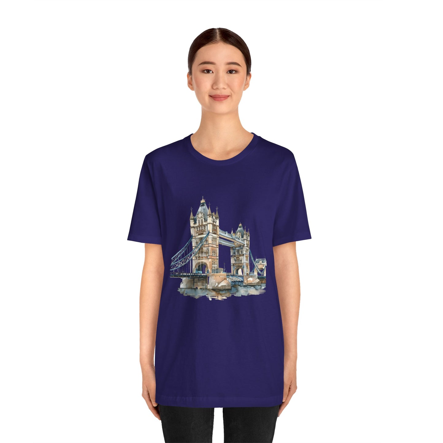 Unisex Jersey Short Sleeve Tee - London Bridge - Iconic Landmark and Historical Beauty