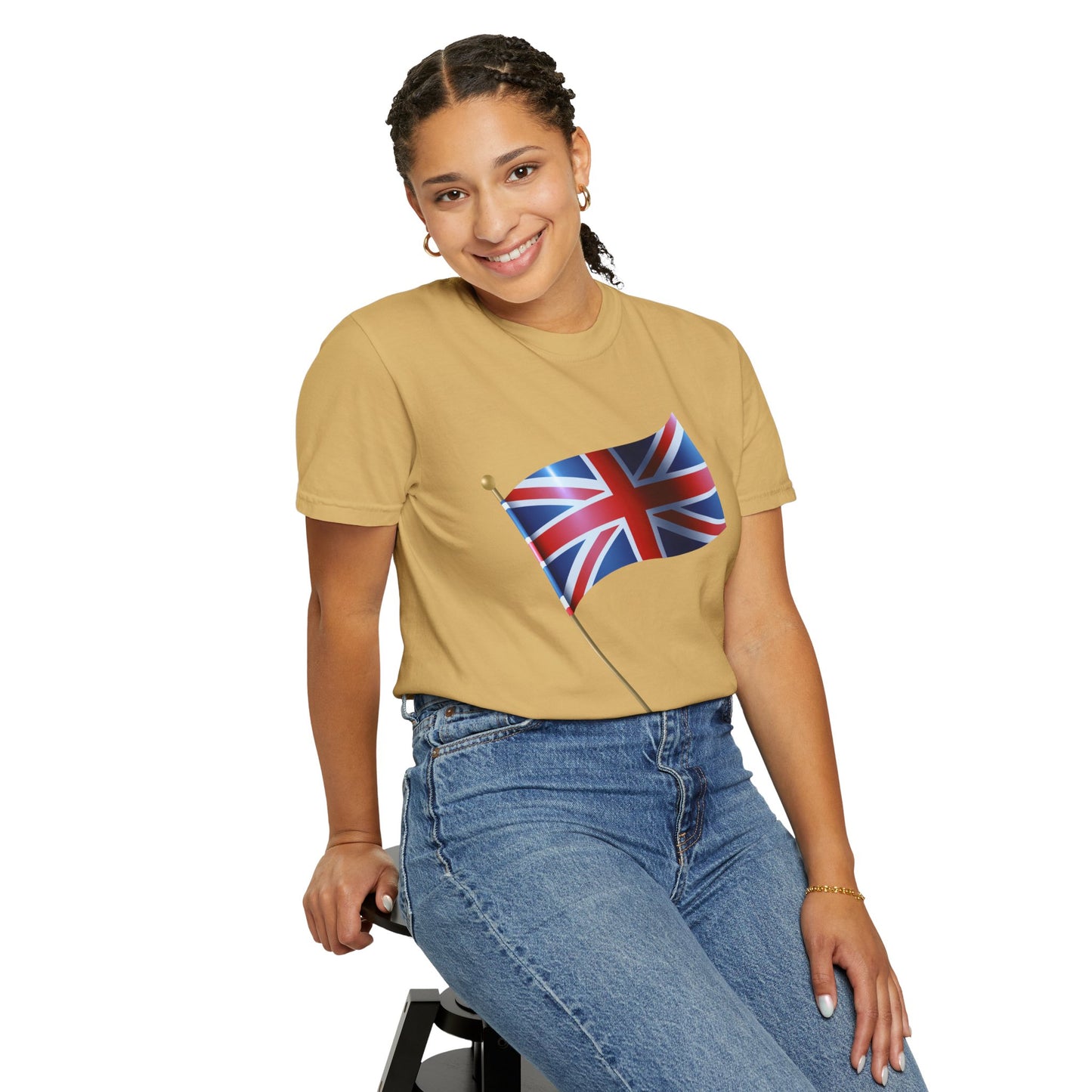 Unisex Garment-Dyed T-shirt - Emblem of Unity - The British Flag