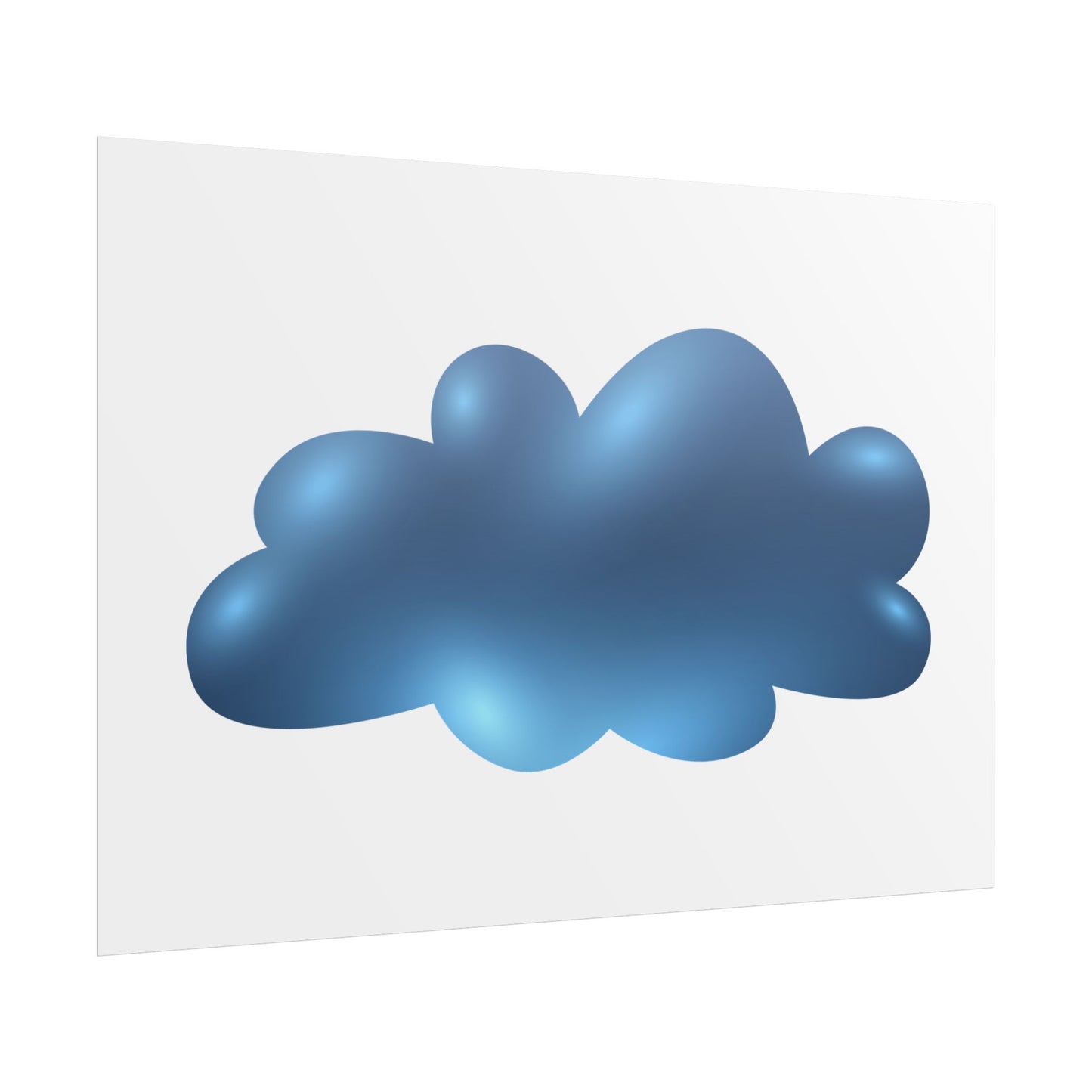 Blue Cloud Art Print, Minimalist Wall Decor, Kids Room Wall Art, Nursery Poster, Aesthetic Home Decor, Modern Art Print