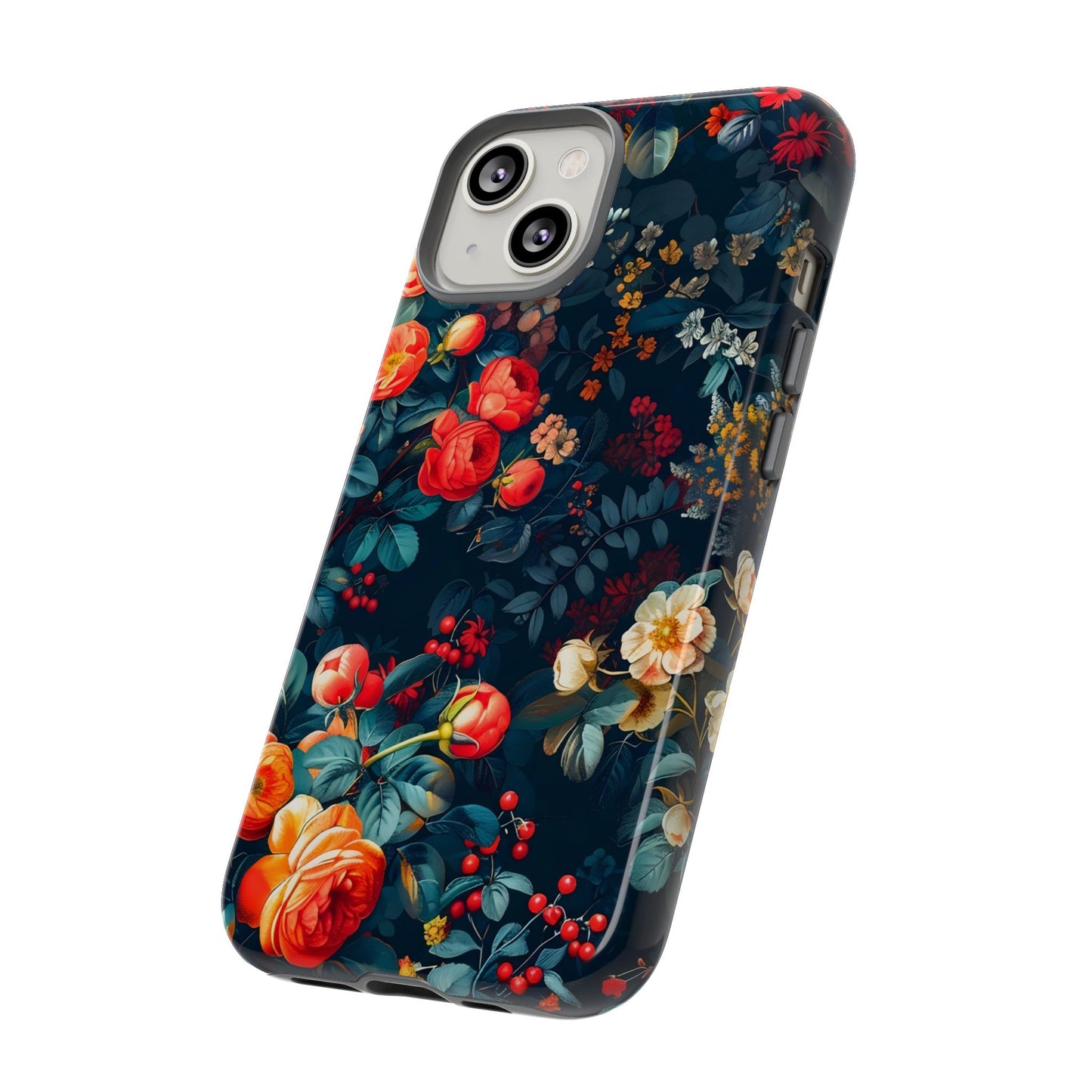 Floral Phone Case - Tough Cases, iPhone Protection, Elegant Floral Design, Gift for Her, Stylish Tech Accessory