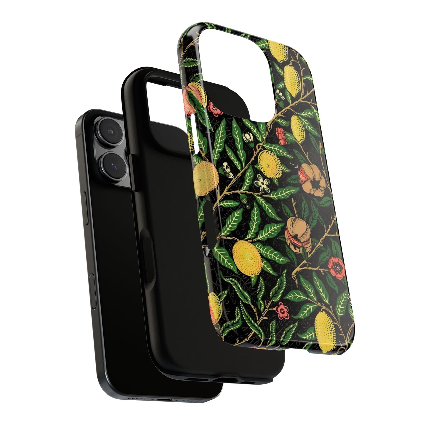 Tough Cases Phone Case, Floral Phone Cover, Tough Phone Protection, Gift for Plant Lovers, Black Background, Eco-Friendly Design