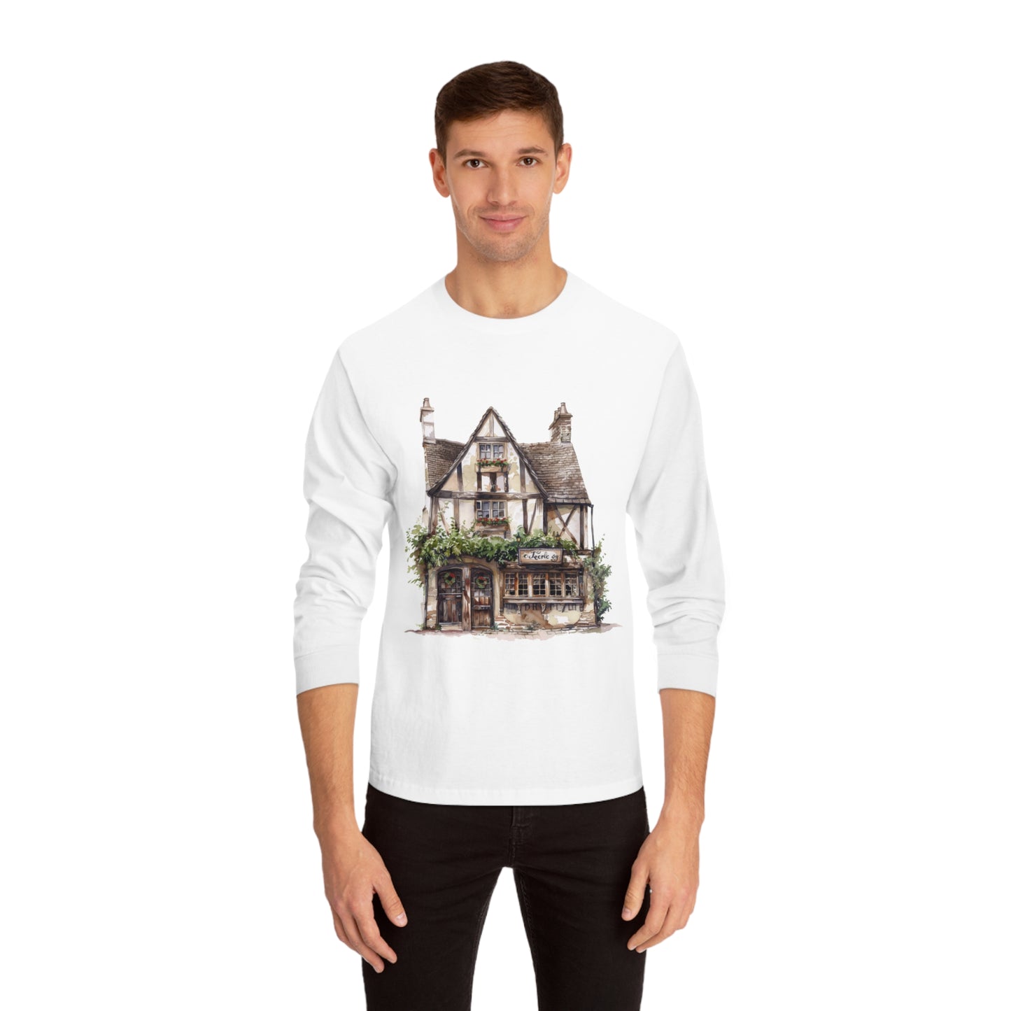 Unisex Classic Long Sleeve T-Shirt - British Historic House - Classic Architectural Elegance