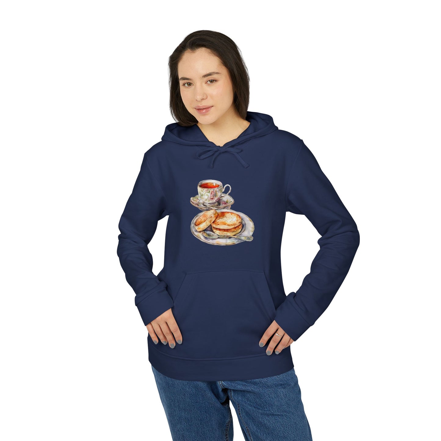 adidas Unisex Fleece Hoodie - A Taste of the Crown - British Royal Food Heritage