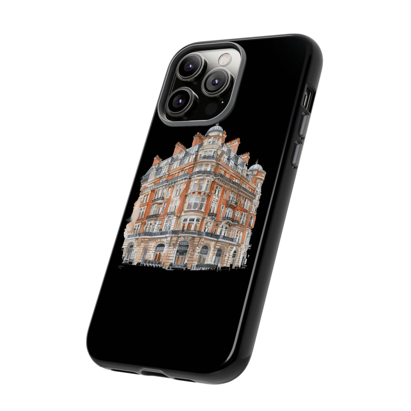 Cityscape Phone Case, Tough Phone Cover, Urban Art Case, Vintage Architecture Design, Gift for Travelers, Stylish Phone Accessory