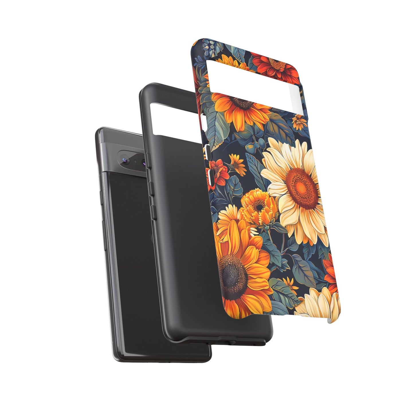 Floral Tough Phone Case | Sunflower Design, iPhone Cover, Protective Case, Gifts for Her, Floral Phone Accessory