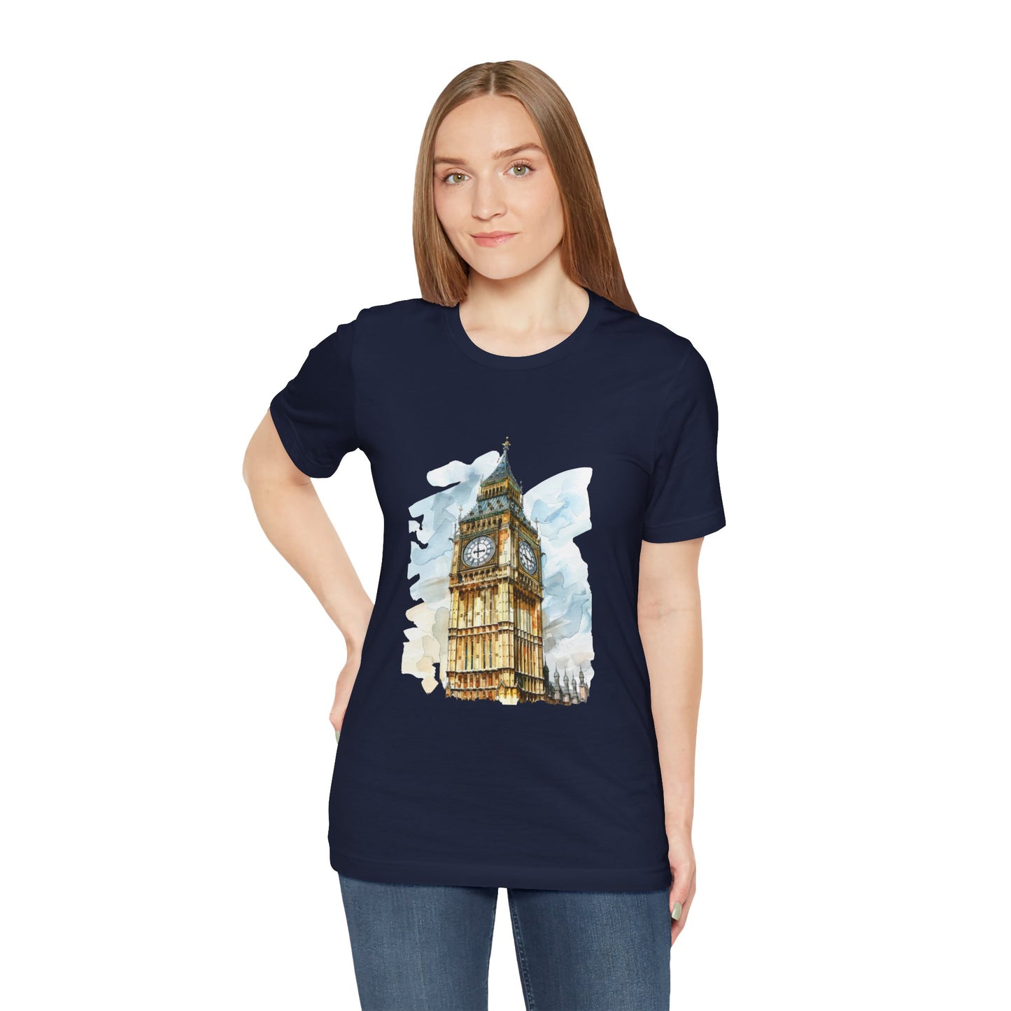 Unisex Jersey Short Sleeve Tee - Iconic Big Ben Clock Tower Design - London Landmark