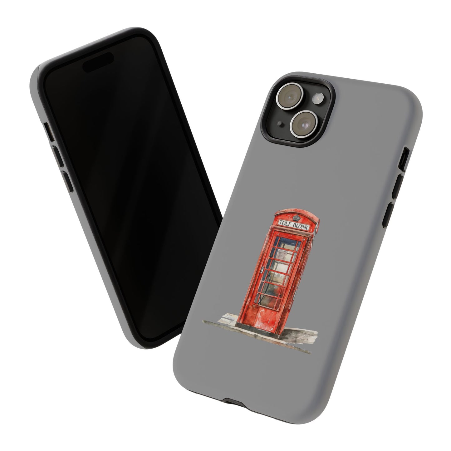 Red Phone Booth Phone Case, Vintage Style Case, Tough Cases for Gifts, Quirky Phone Accessories, Travel Lover's Gift