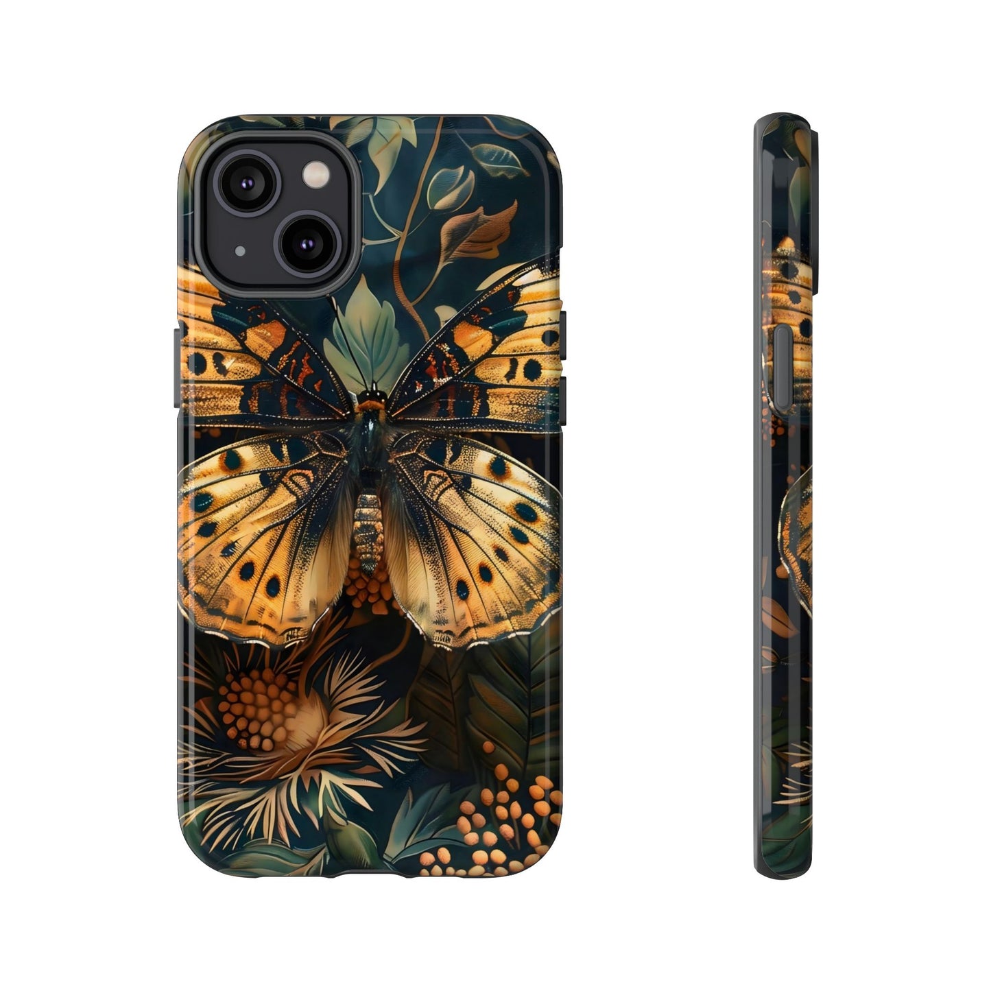 Butterfly Floral Phone Case, Tough Cases, Protective Cover, Unique Gift, Nature Lover, Art Print, Spring Decor