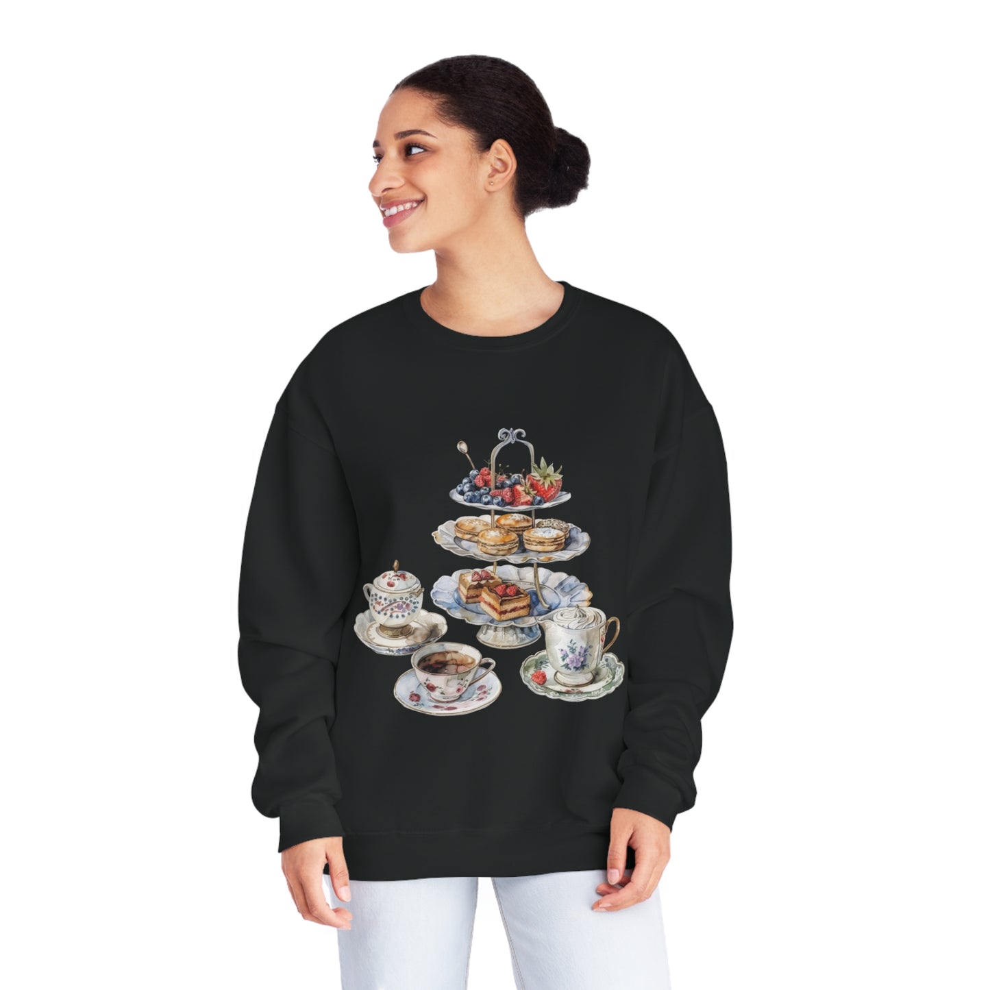 Unisex NuBlend® Crewneck Sweatshirt - Royal Treats - British Cuisine with a Regal Twist