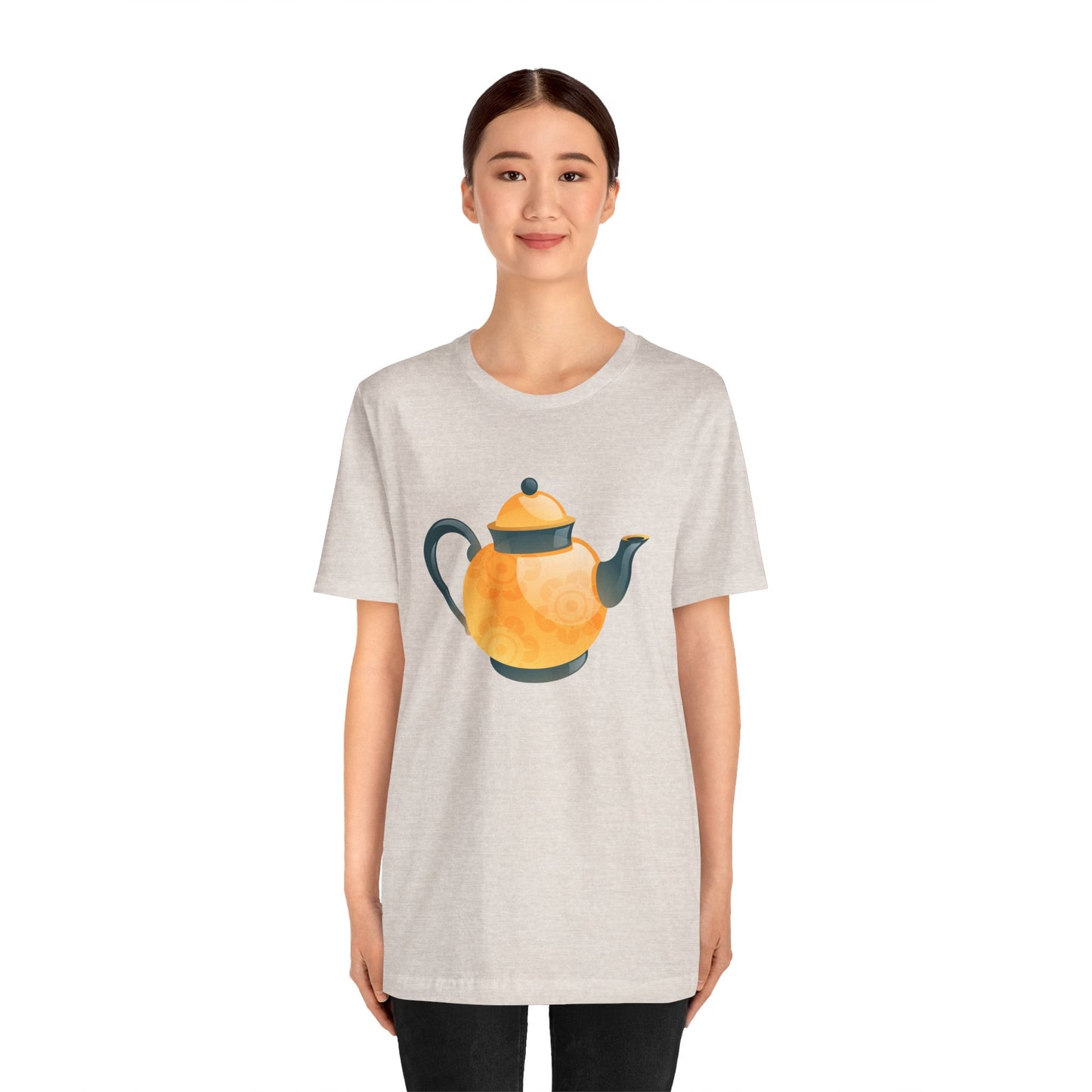 Unisex Jersey Short Sleeve Tee - Classic British Tea Kettle - Timeless Elegance in Tea Time