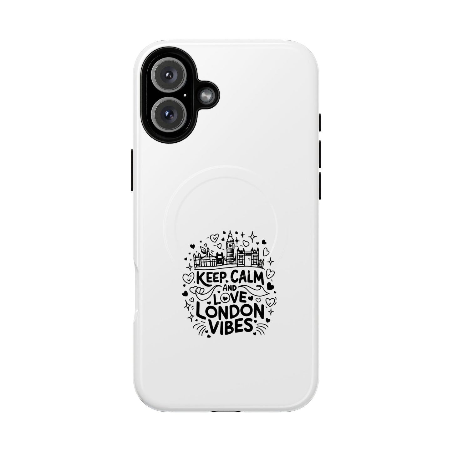 Keep Calm London Vibes Magnetic Phone Case, Stylish Cell Phone Protector, Unique Gift for Travelers, Urban Aesthetic, Holiday Gift