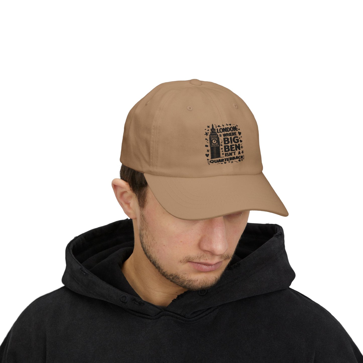 London Big Ben Dad Cap, Unique Dad Hat, Casual White Cap, Great Gift for Father's Day, Travel Souvenir, Trendy Accessory