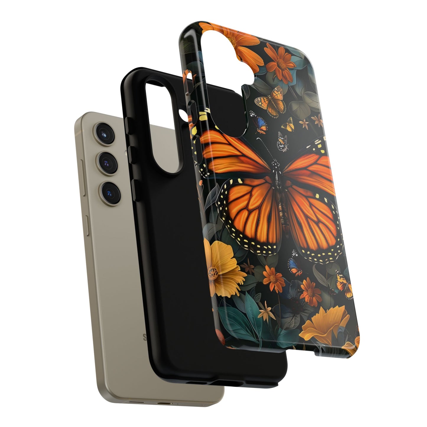 Monarch Butterfly Phone Case, Tough Cases, Nature Lover Gift, Floral Mobile Cover, Eco-Friendly Phone Accessory, Butterfly Design