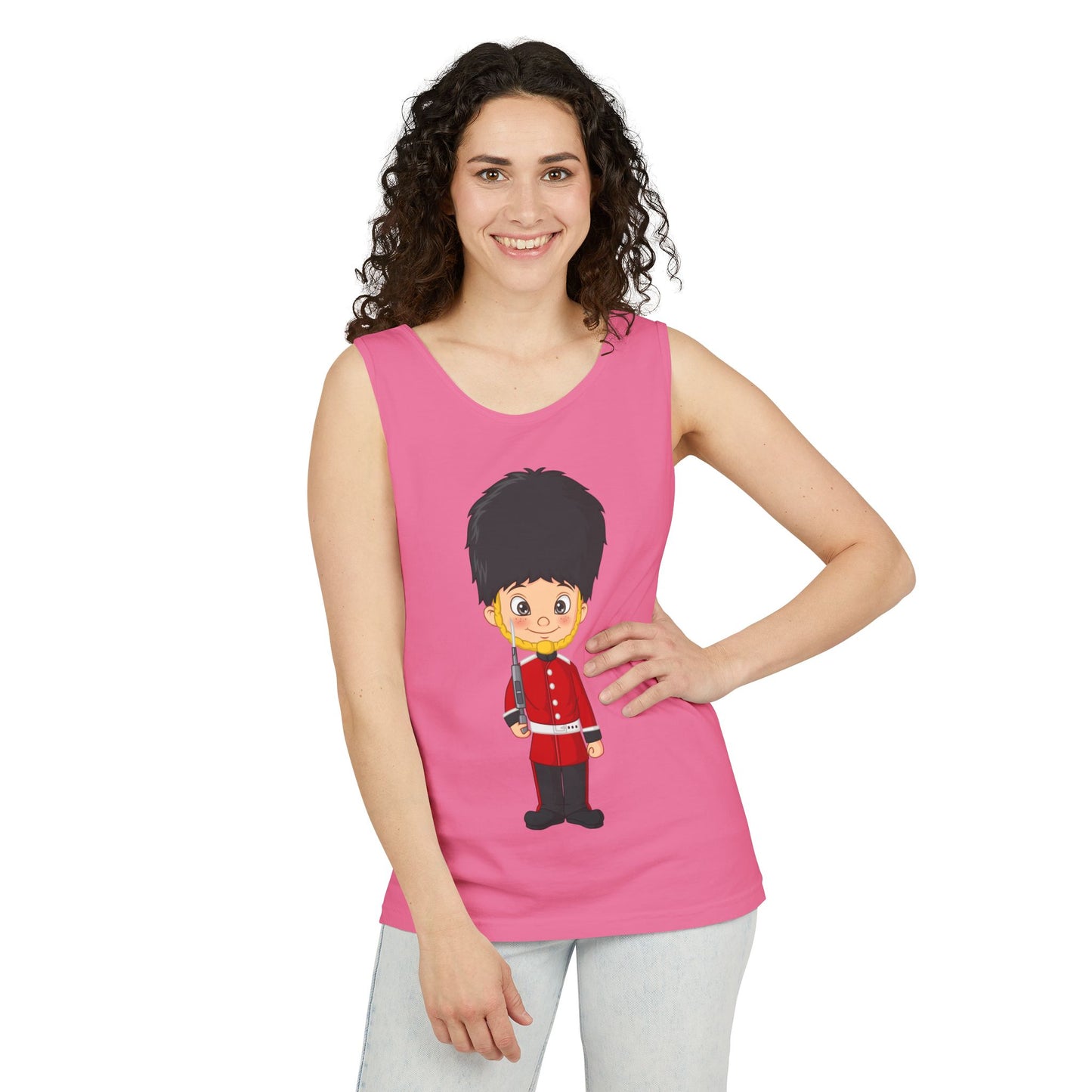 Unisex Garment-Dyed Tank Top - Classic Military - British Soldier -