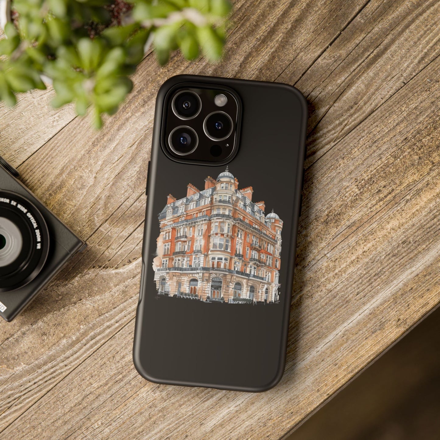 Cityscape Phone Case, Tough Phone Cover, Urban Art Case, Vintage Architecture Design, Gift for Travelers, Stylish Phone Accessory