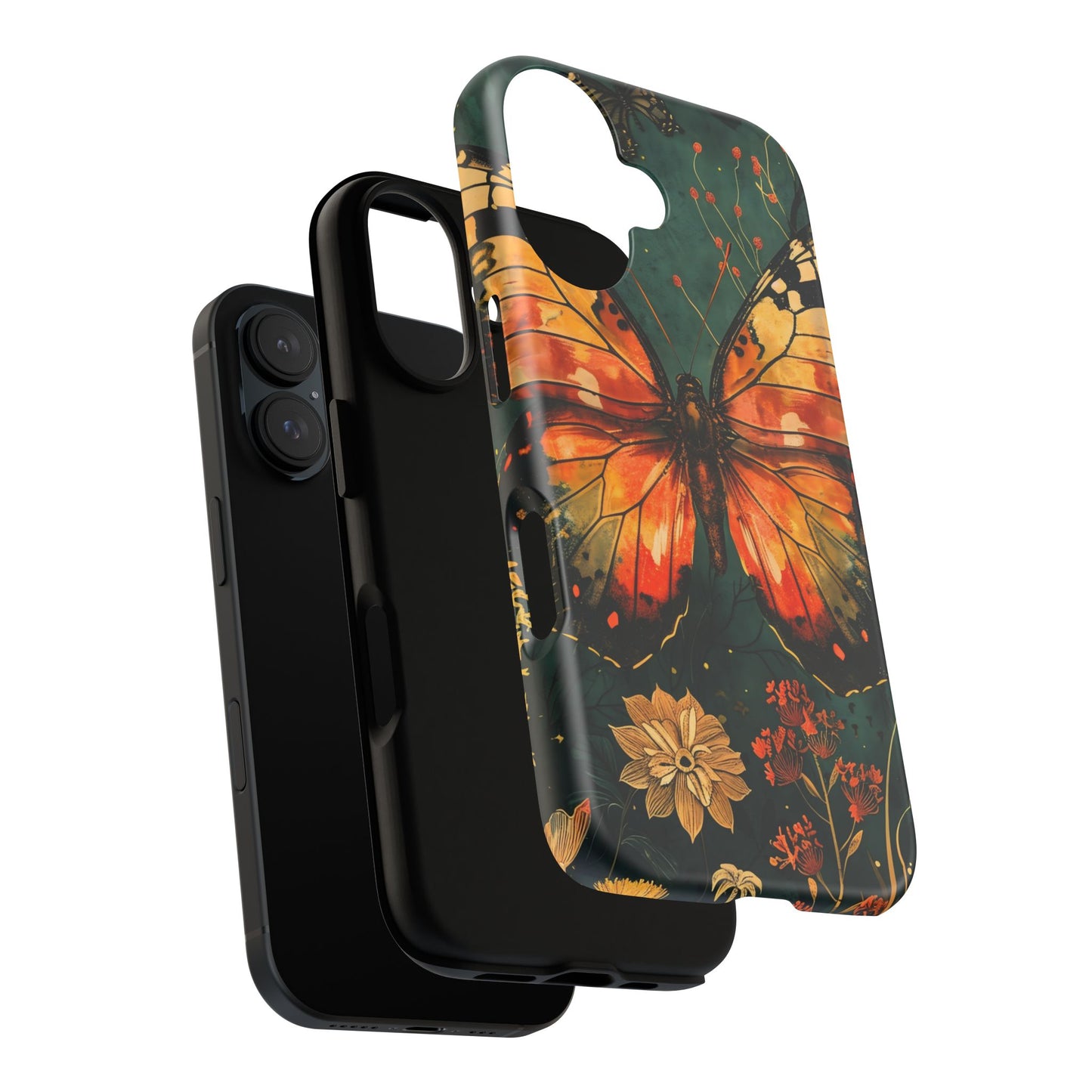 Butterfly Phone Case – Tough Cases for Nature Lovers, Floral Design, Butterfly Art, Unique Gift, Eco-Friendly Protection