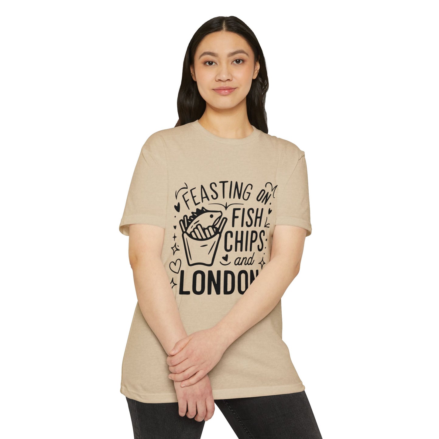 Unisex CVC Jersey T-shirt - Fish Chips and London
