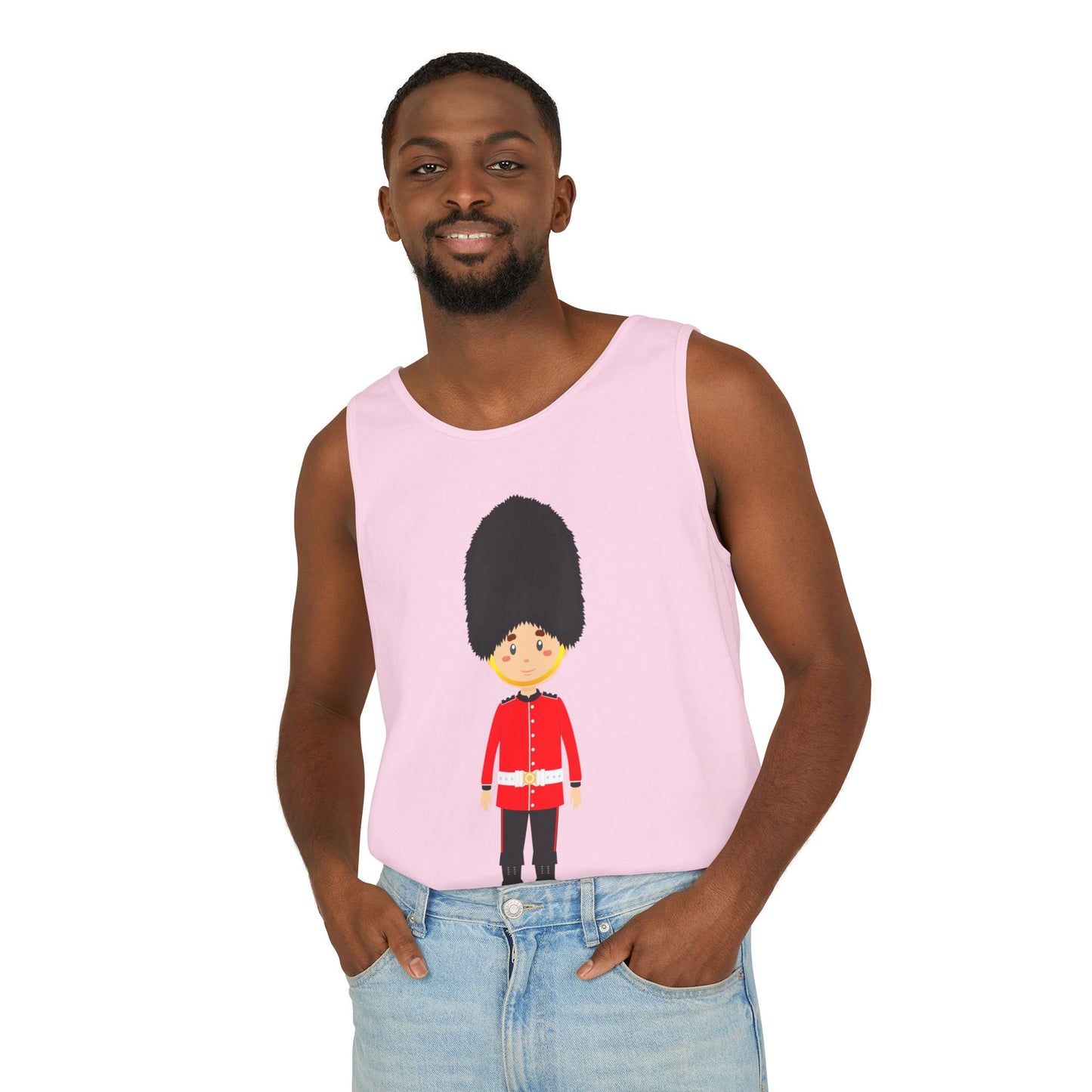 Unisex Garment-Dyed Tank Top - British Soldier - Classic Military Elegance and Honorable