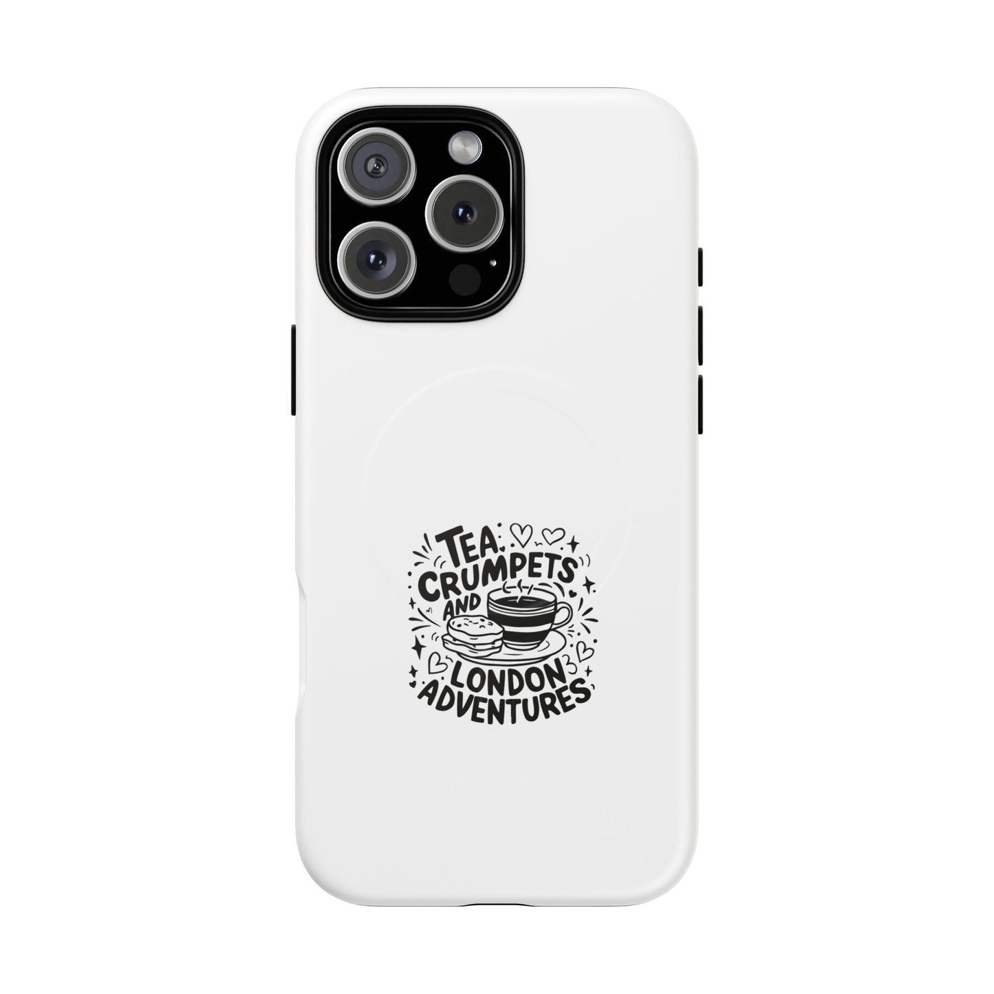 Magnetic Phone Case - Tea, Crumpets, and London Adventures, Unique Gift for Travelers, Phone Accessory, Fun Case for iPhone