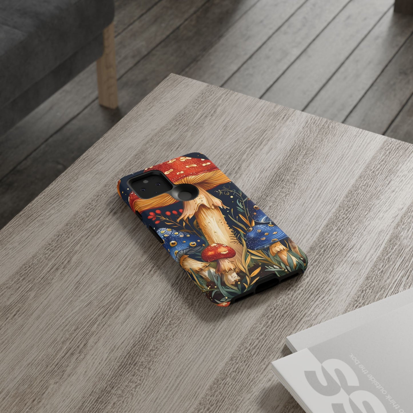 Colorful Mushroom Phone Case, Tough Cases with Nature Design, Gift for Nature Lovers, Artistic Phone Protector, Gift for Her