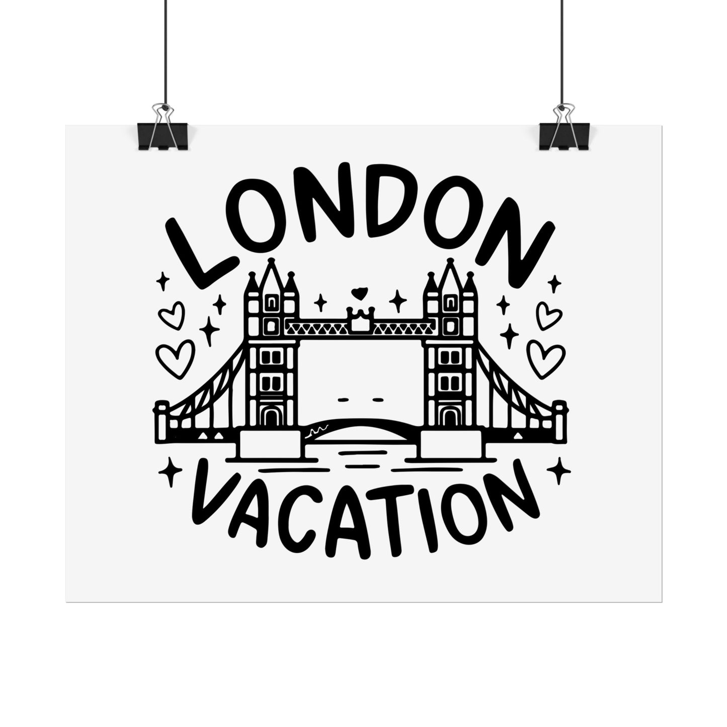 London Vacation Rolled Poster - Travel Decor for Home, Wall Art Print, Gift for Travelers, London Artwork, Holiday Gift Idea