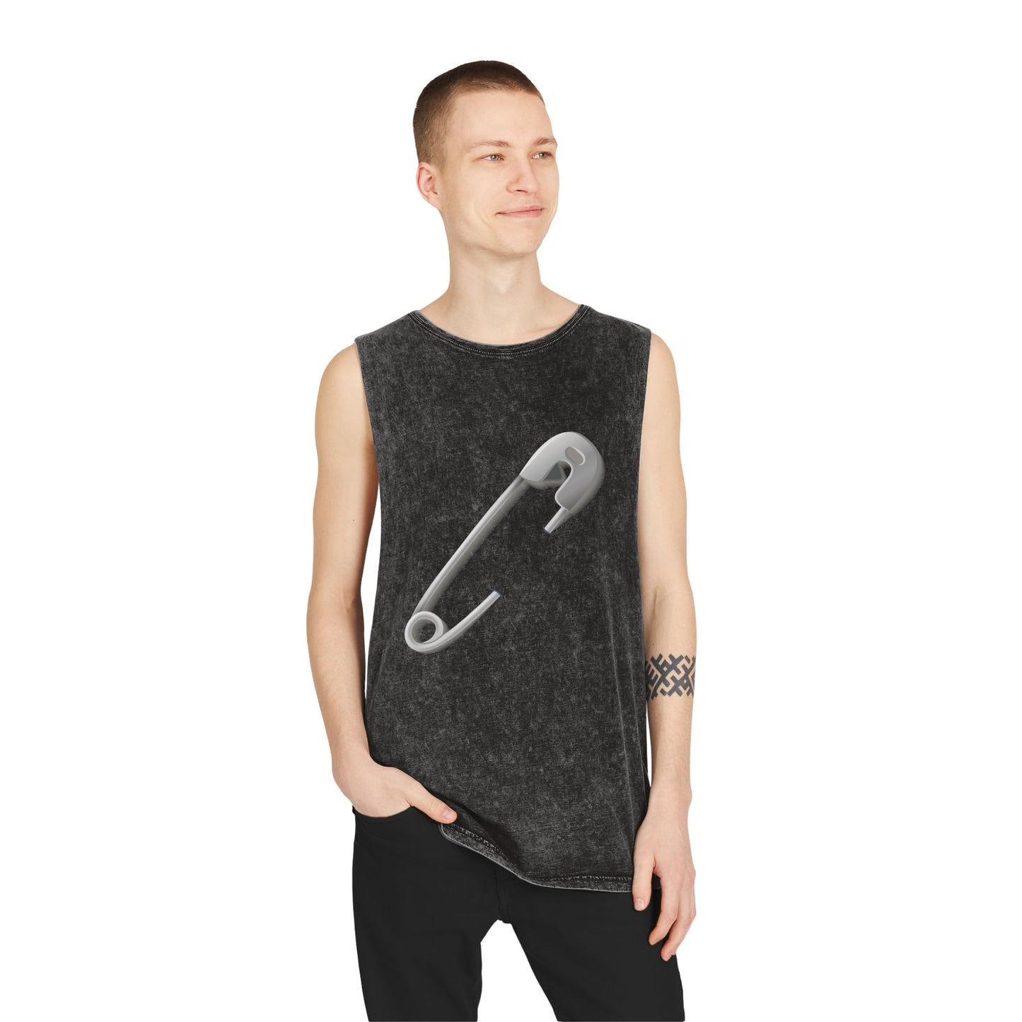 Unisex Stonewash Tank Top - Adorable British Dog