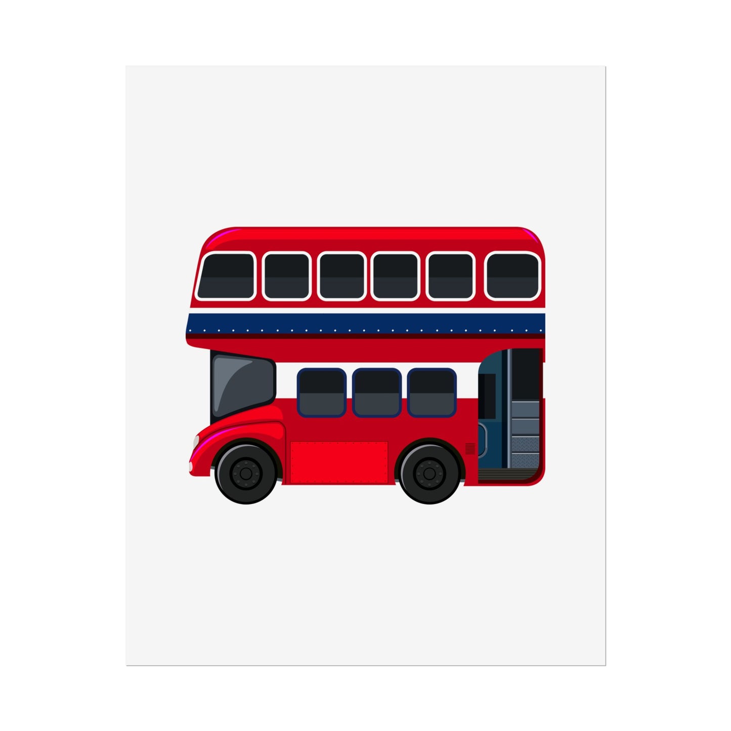 Red Double Decker Bus Rolled Posters