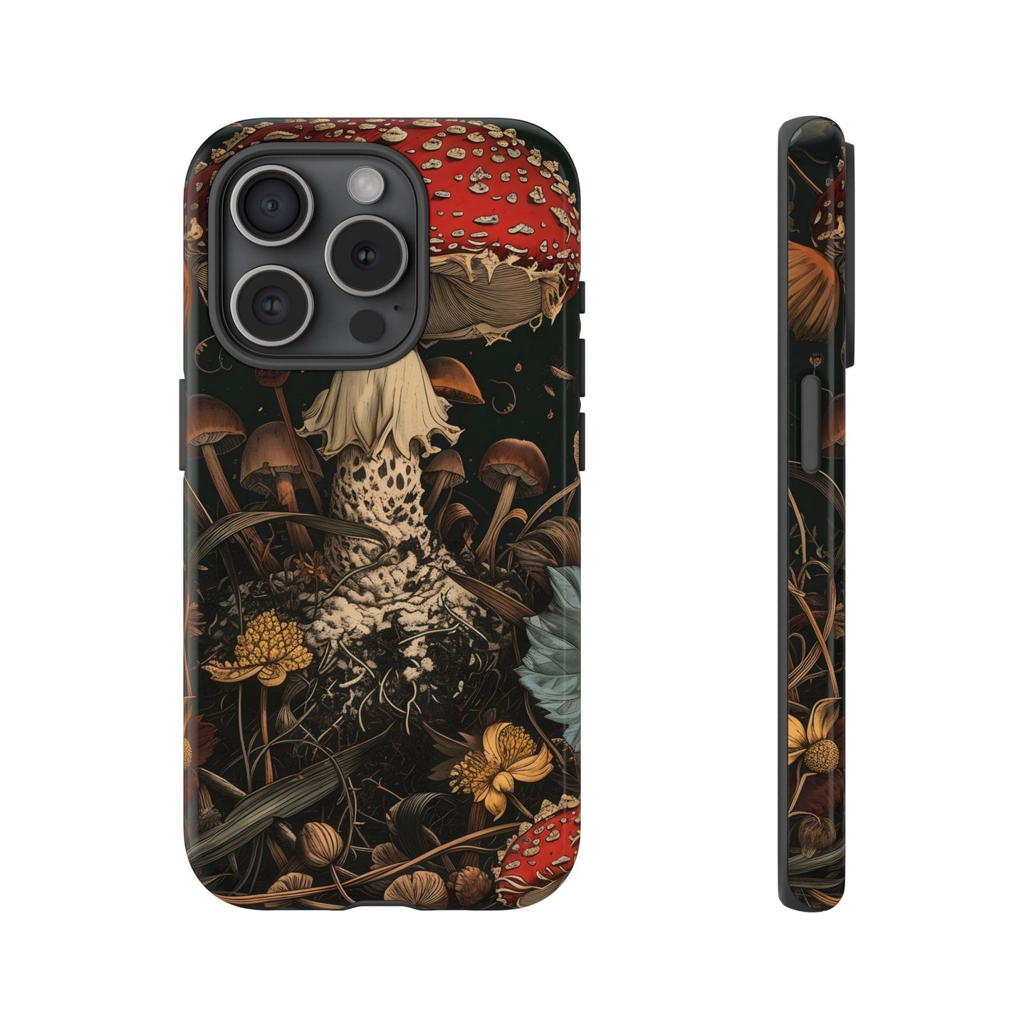 Mushroom Phone Case, Tough iPhone Cover, Nature Lover Gift, Unique Cell Phone Accessory, Fungi Art Design, Eco-Friendly Protection