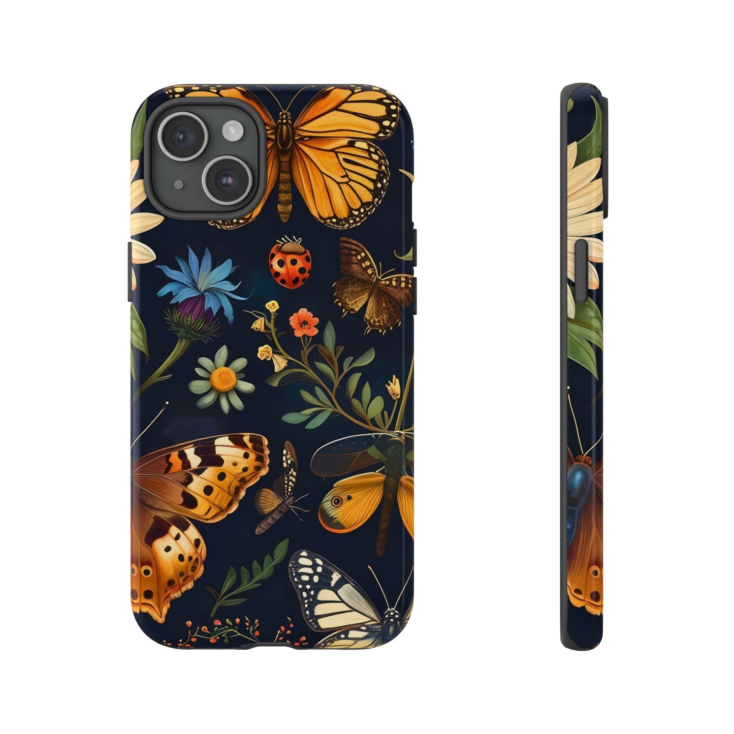 Nature-Inspired Phone Case | Floral Butterfly Design, Tough Phone Cover, Gift for Nature Lovers, Cute Butterfly Case, Home Decor