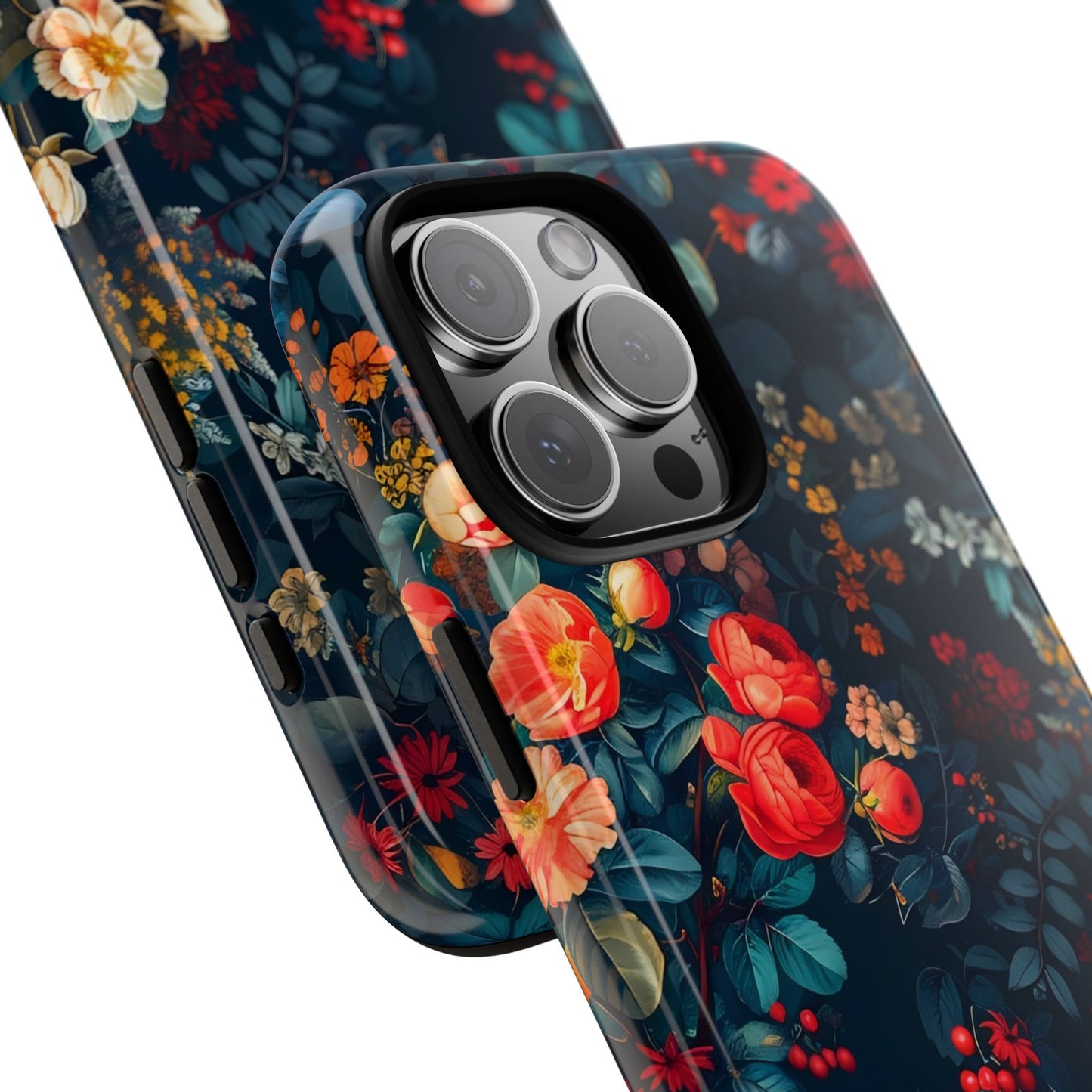 Floral Phone Case - Tough Cases, iPhone Protection, Elegant Floral Design, Gift for Her, Stylish Tech Accessory