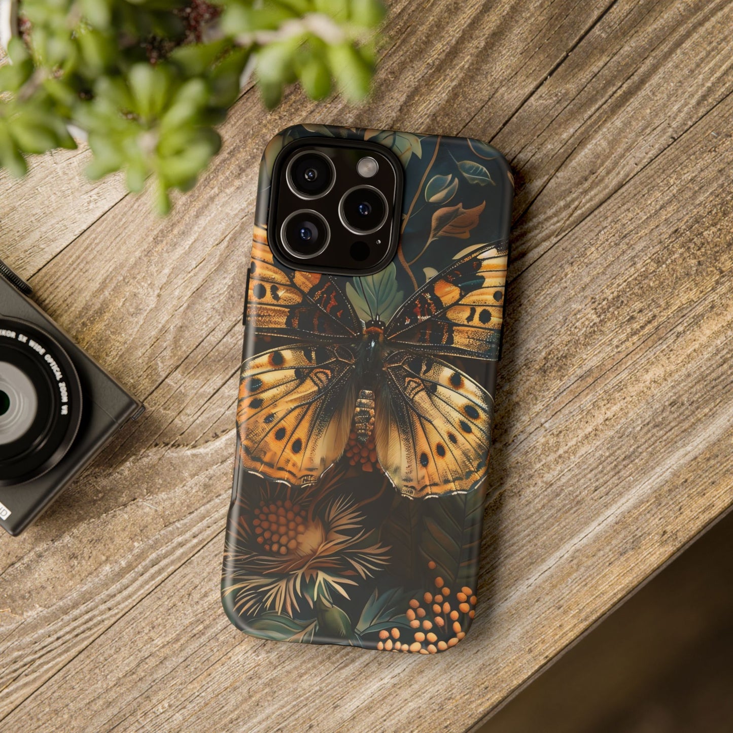 Butterfly Floral Phone Case, Tough Cases, Protective Cover, Unique Gift, Nature Lover, Art Print, Spring Decor