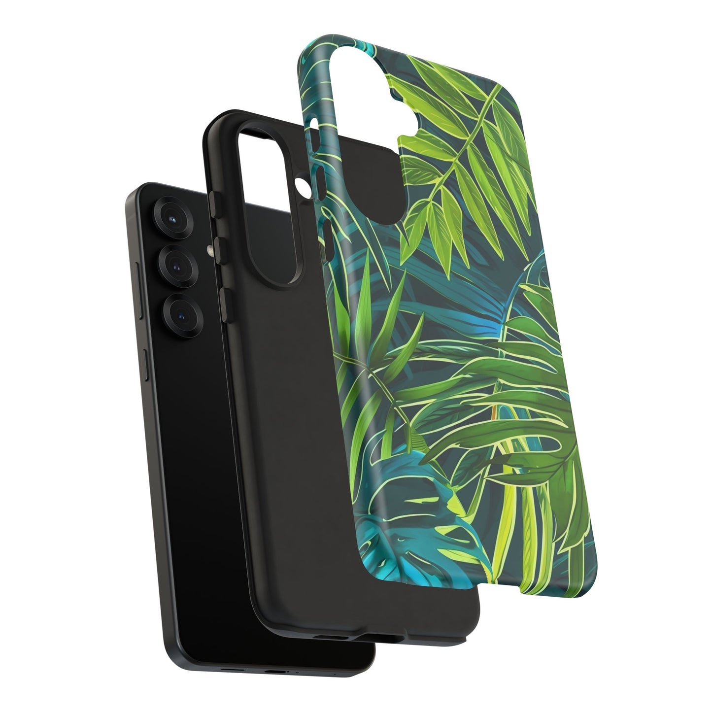 Tropical Phone Case - Durable Green Leaf Design, Eco-Friendly Gift, Trendy Accessory, Nature Lover's Case, Summer Vibes