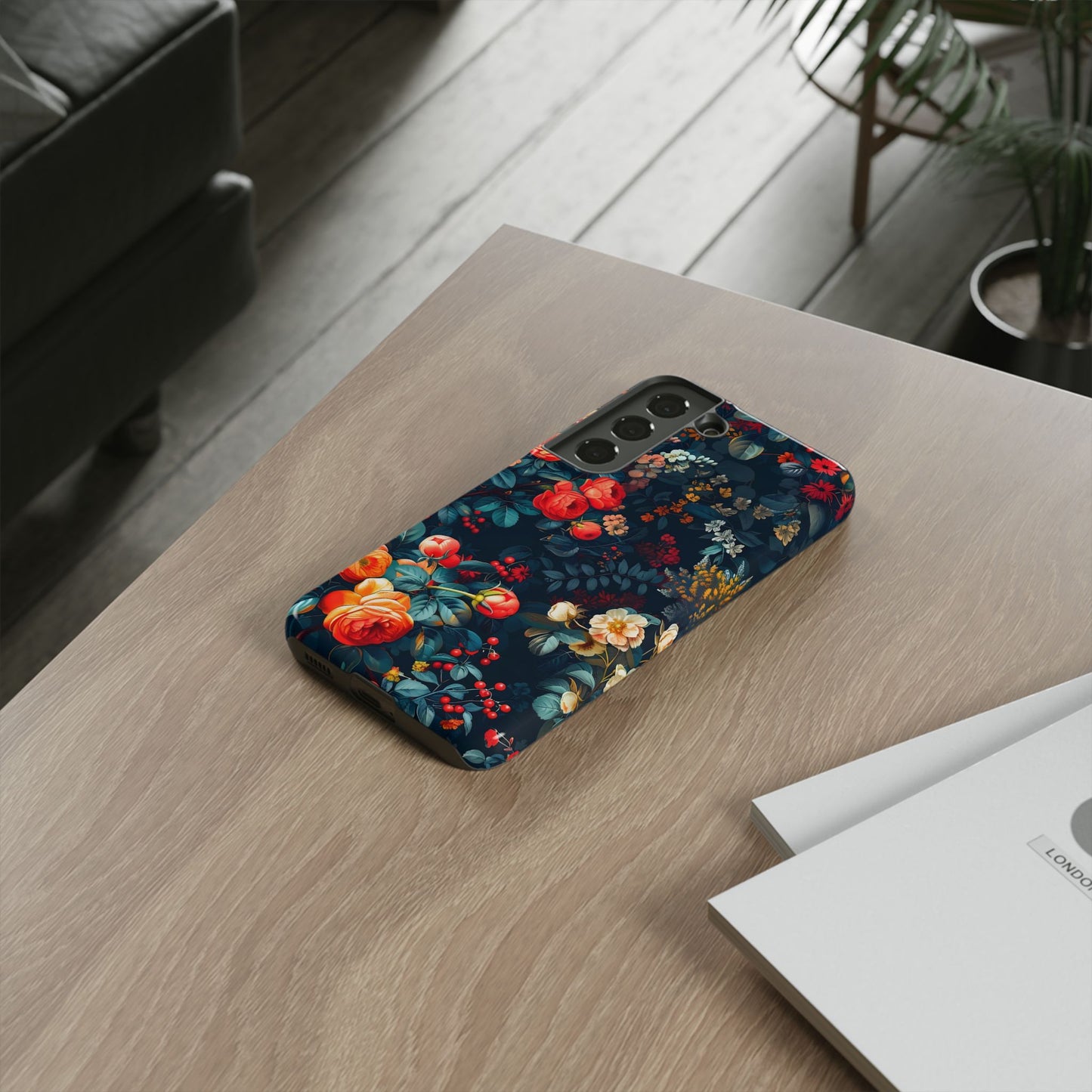 Floral Phone Case - Tough Cases, iPhone Protection, Elegant Floral Design, Gift for Her, Stylish Tech Accessory