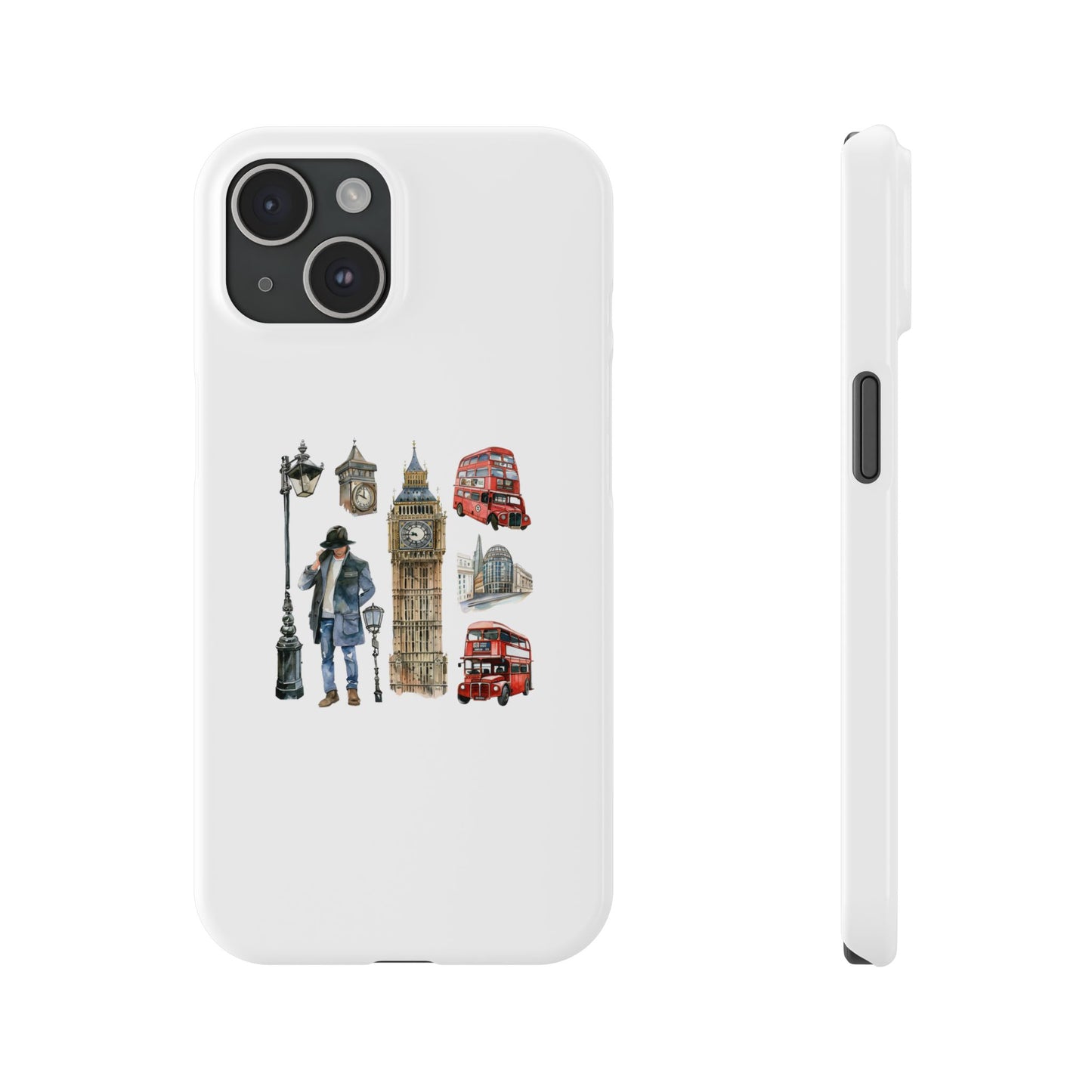 London-Themed Slim Phone Cases, Stylish Tech Accessories, Gifts for Travelers, Unique Mobile Covers, Trendy Phone Protection