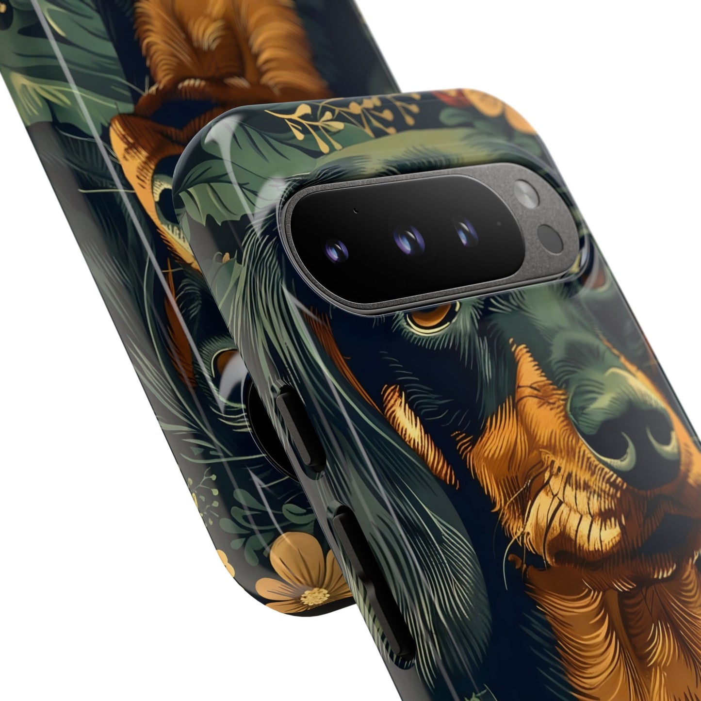 Dachshund Phone Case, Floral Pet Phone Cover, Dog Lover Gift, Tough Phone Case, Custom Dachshund Design, Unique Dog Owner Accessory